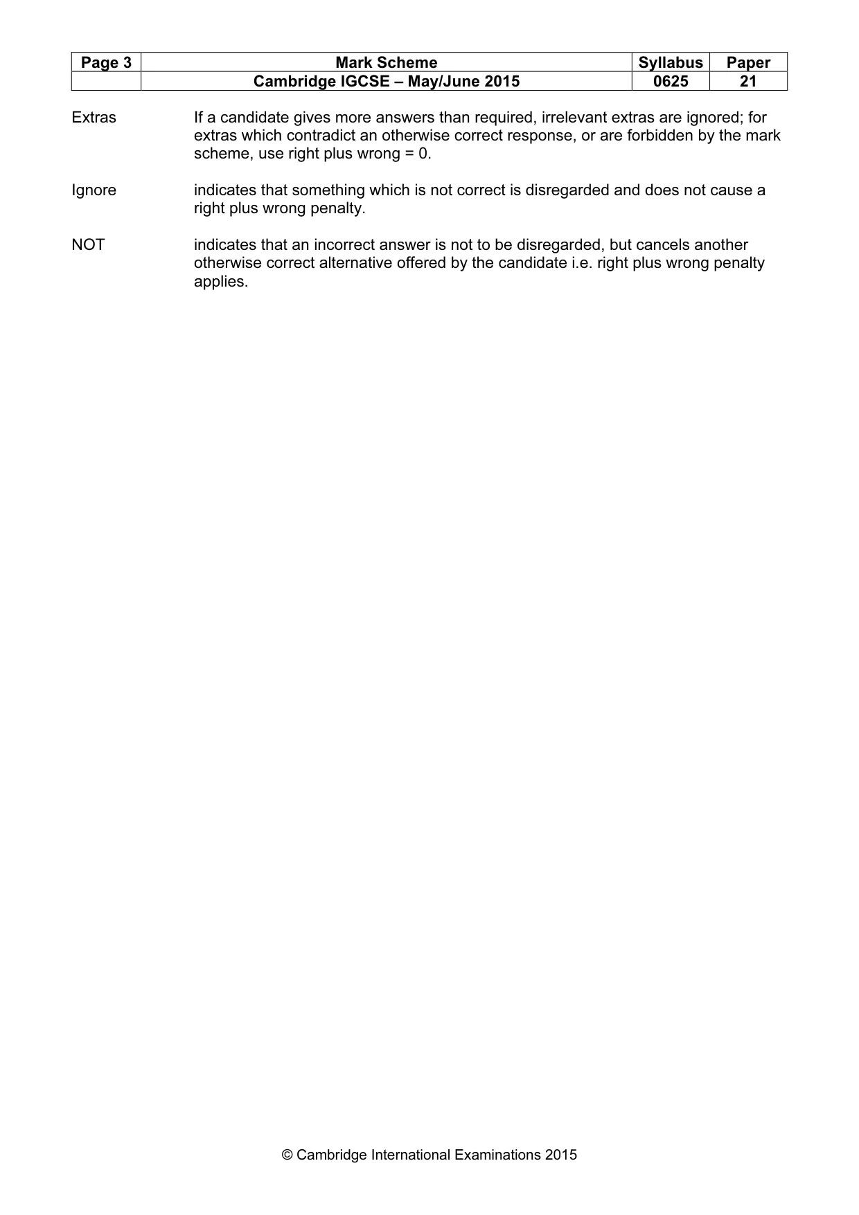Mark scheme, page 3 of 7