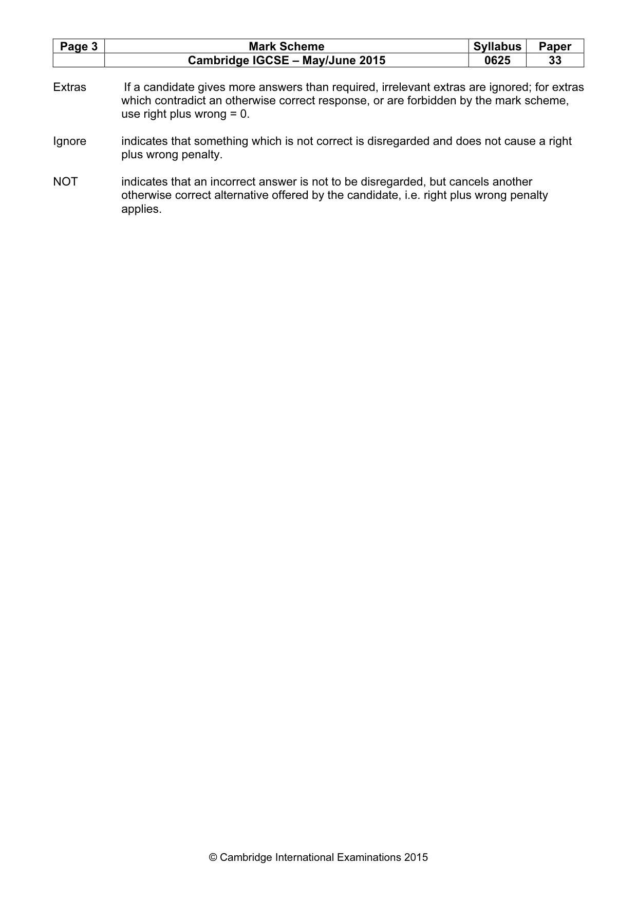 Mark scheme, page 3 of 7