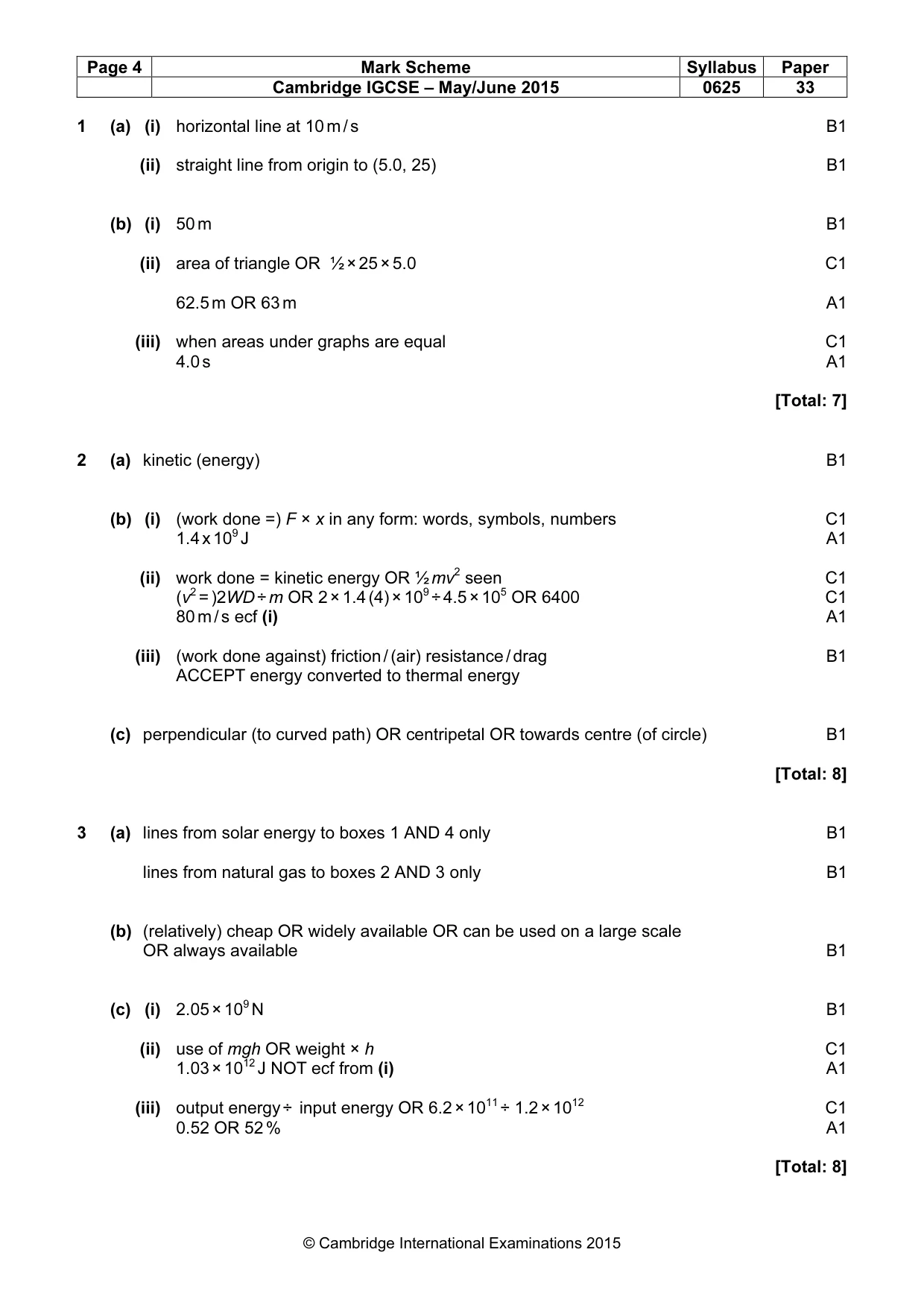 Mark scheme, page 4 of 7