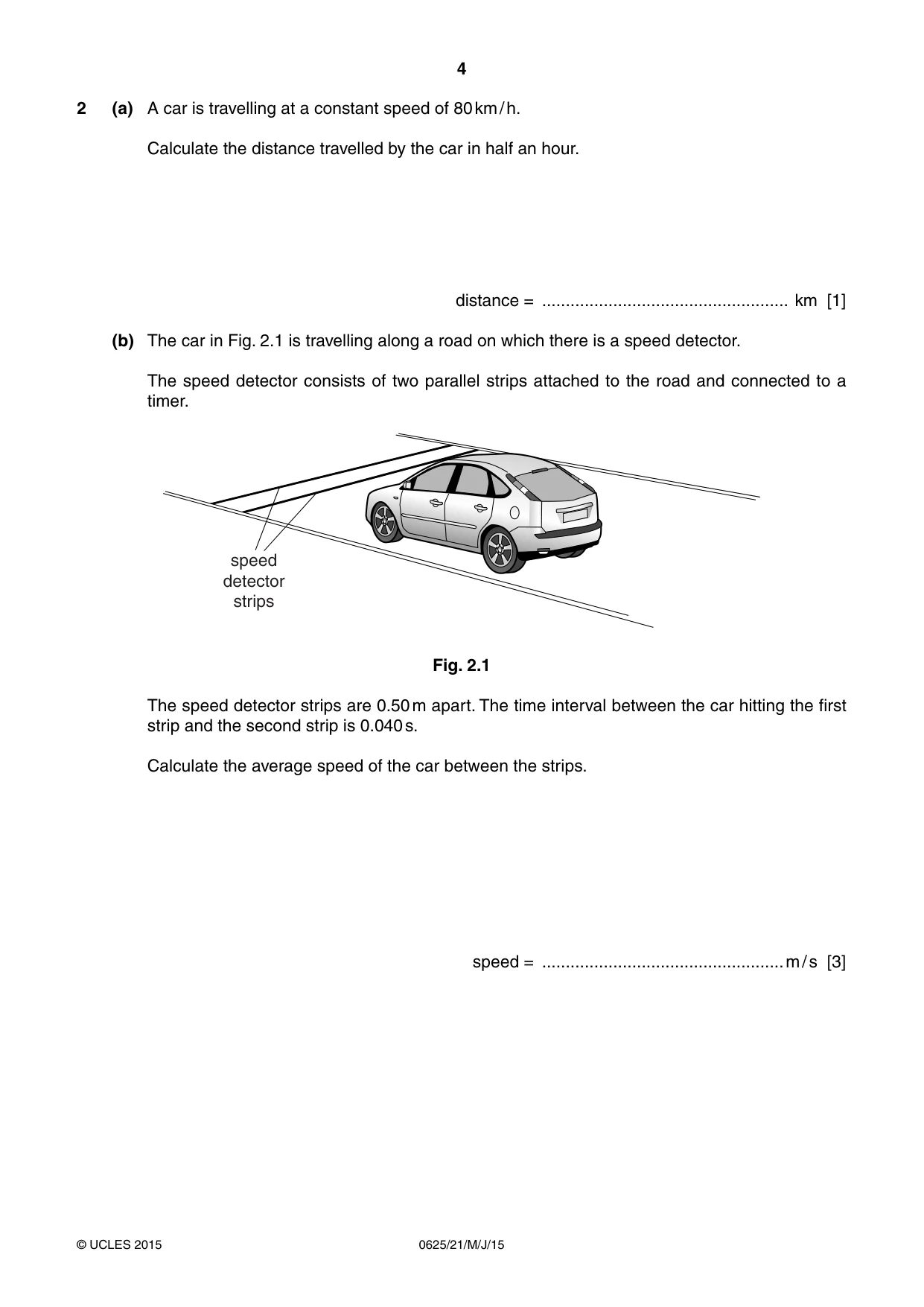 Cambridge IGCSE Physics 0625 2015 May/June Paper 2 · Variant 1 question paper, page 4 of 20