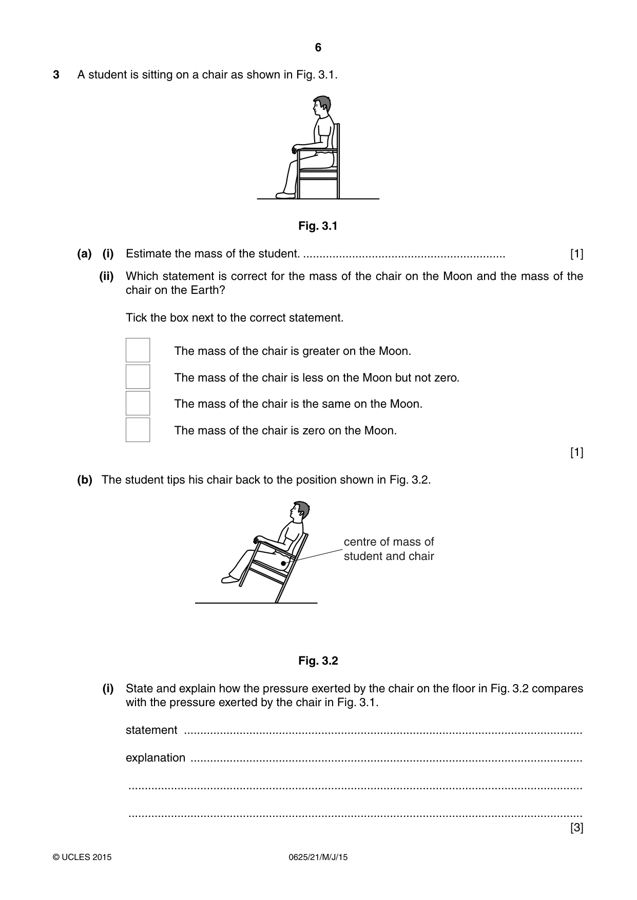 Cambridge IGCSE Physics 0625 2015 May/June Paper 2 · Variant 1 question paper, page 6 of 20