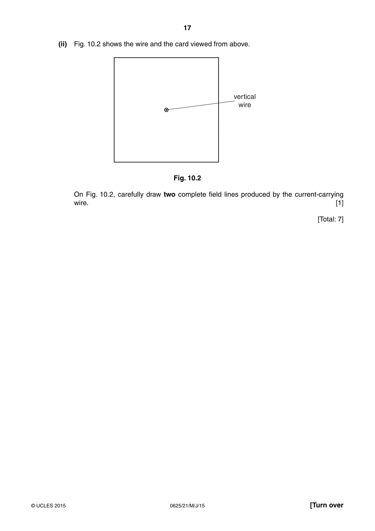 Cambridge IGCSE Physics 0625 2015 May/June Paper 2 · Variant 1 question paper, page 17 of 20