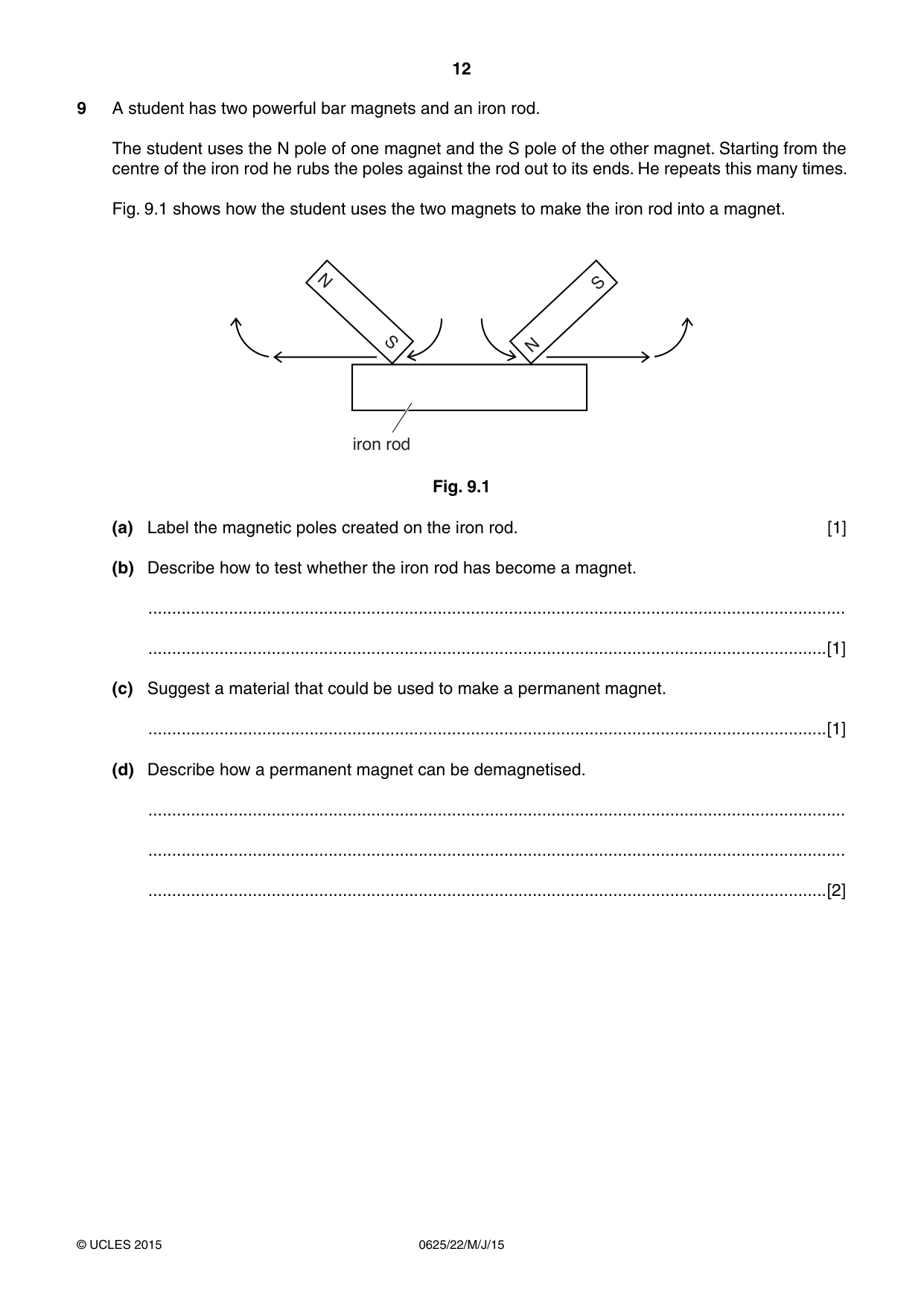 Cambridge IGCSE Physics 0625 2015 May/June Paper 2 · Variant 2 question paper, page 12 of 16
