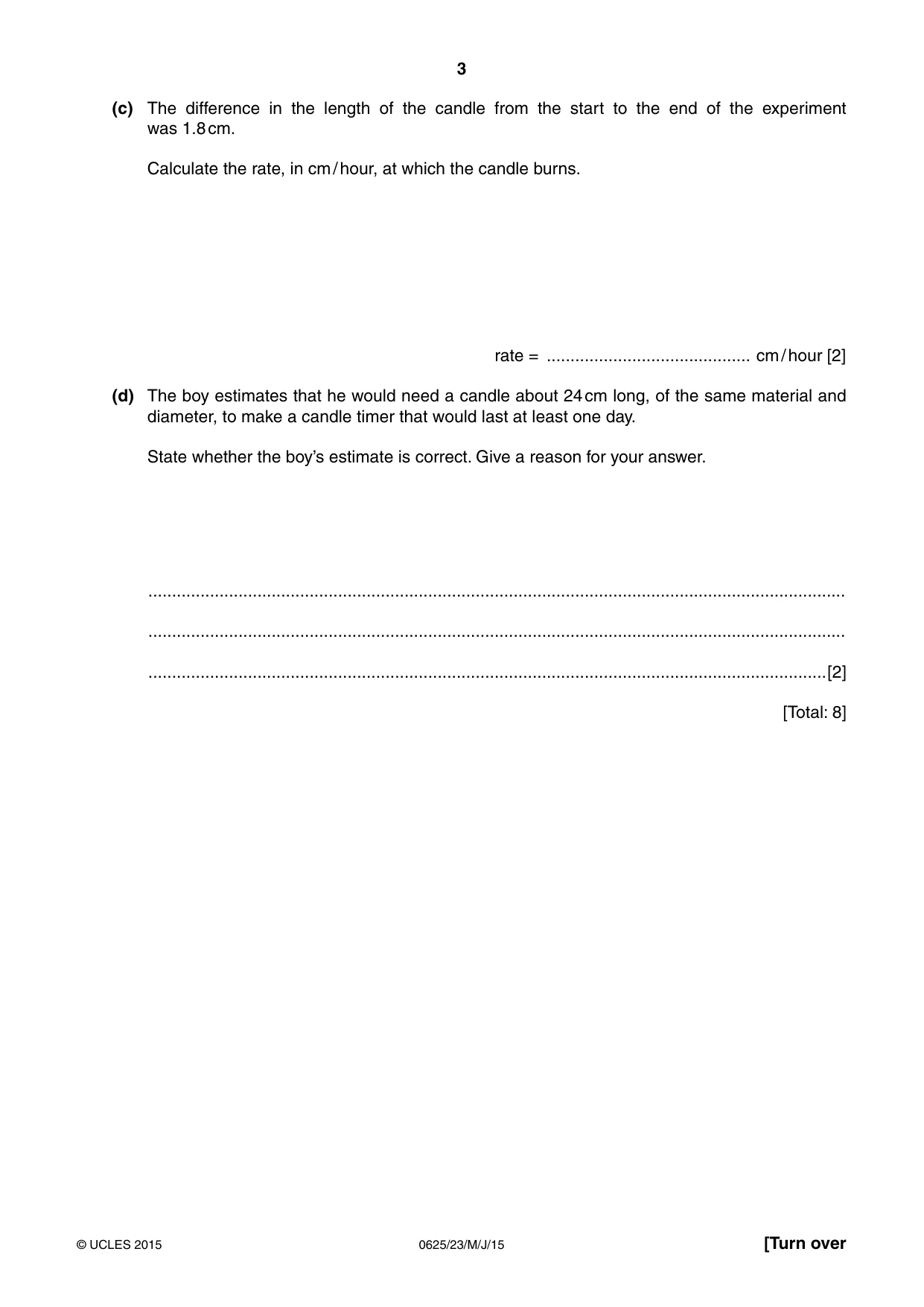 Cambridge IGCSE Physics 0625 2015 May/June Paper 2 · Variant 3 question paper, page 3 of 20