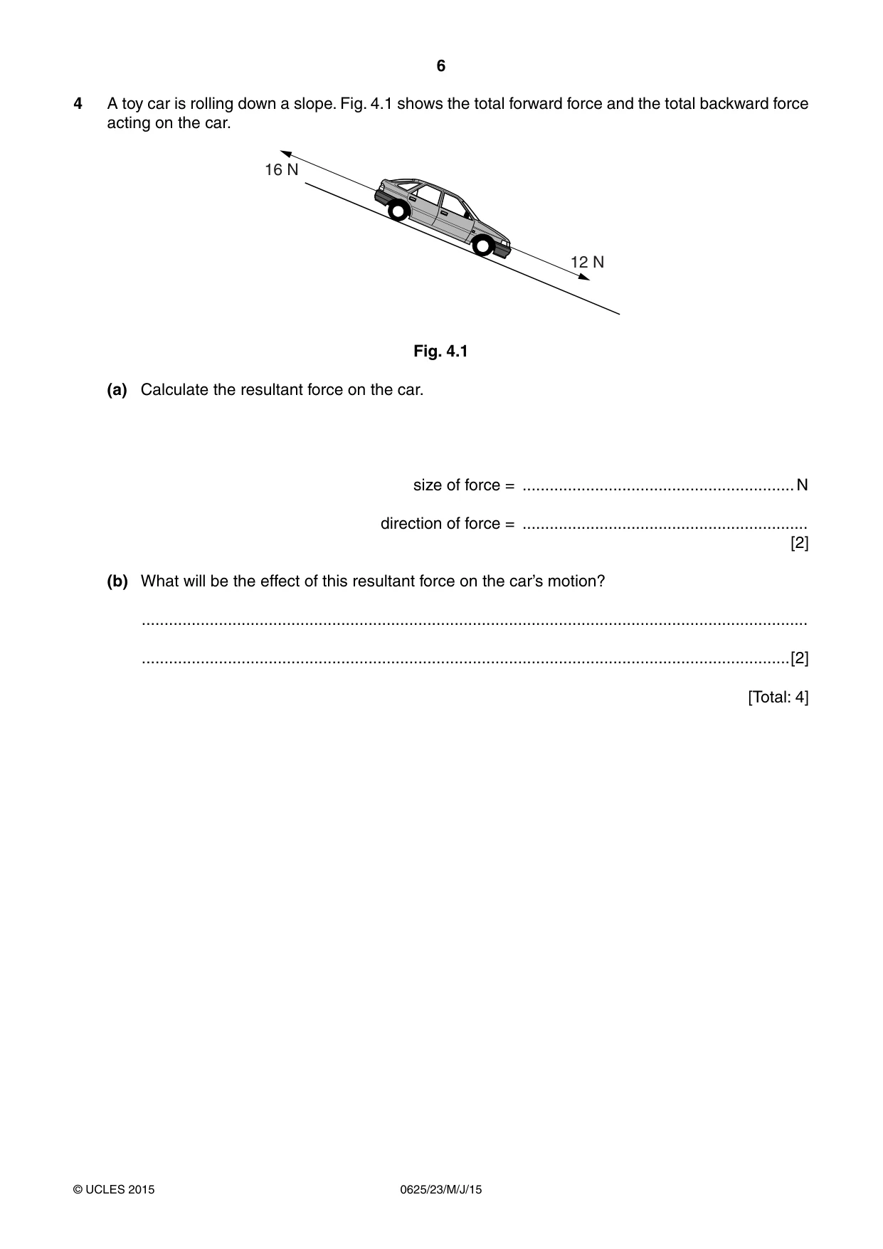 Cambridge IGCSE Physics 0625 2015 May/June Paper 2 · Variant 3 question paper, page 6 of 20