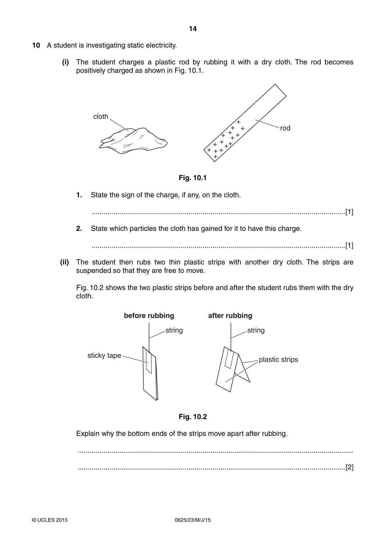 Cambridge IGCSE Physics 0625 2015 May/June Paper 2 · Variant 3 question paper, page 14 of 20