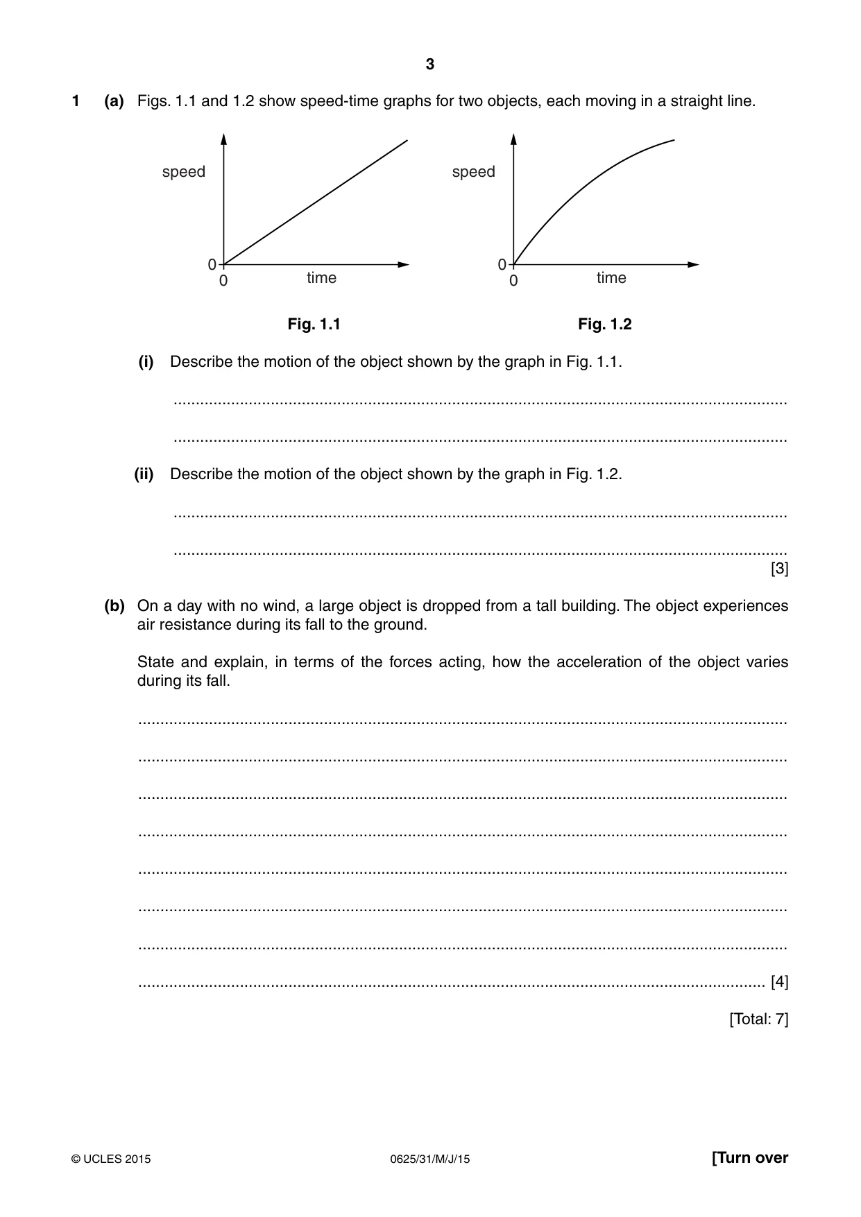 Cambridge IGCSE Physics 0625 2015 May/June Paper 3 · Variant 1 question paper, page 3 of 20
