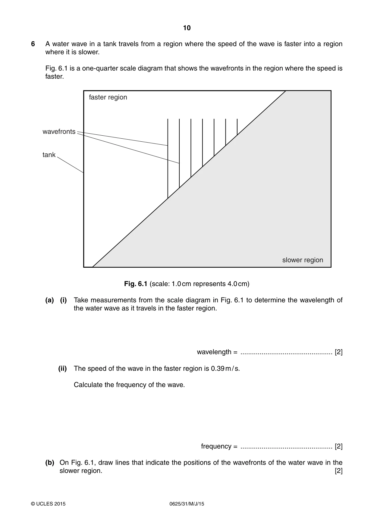 Cambridge IGCSE Physics 0625 2015 May/June Paper 3 · Variant 1 question paper, page 10 of 20