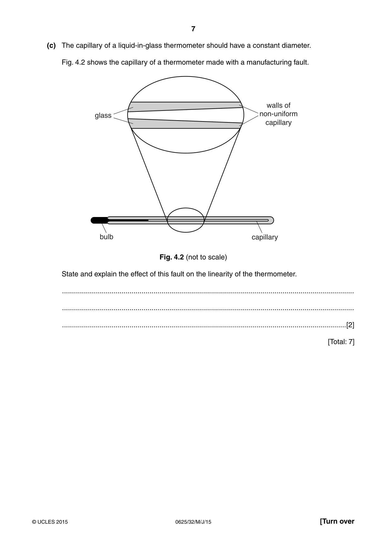 Cambridge IGCSE Physics 0625 2015 May/June Paper 3 · Variant 2 question paper, page 7 of 20