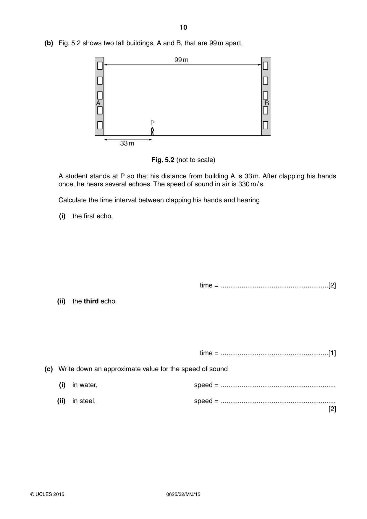 Cambridge IGCSE Physics 0625 2015 May/June Paper 3 · Variant 2 question paper, page 10 of 20