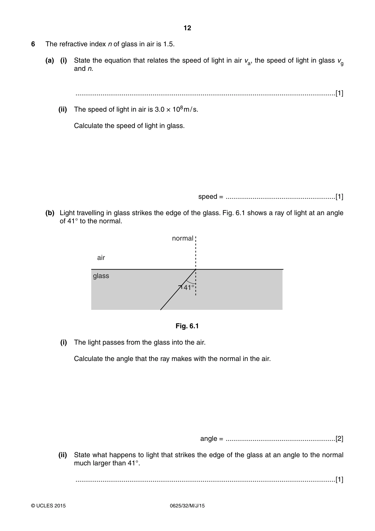 Cambridge IGCSE Physics 0625 2015 May/June Paper 3 · Variant 2 question paper, page 12 of 20