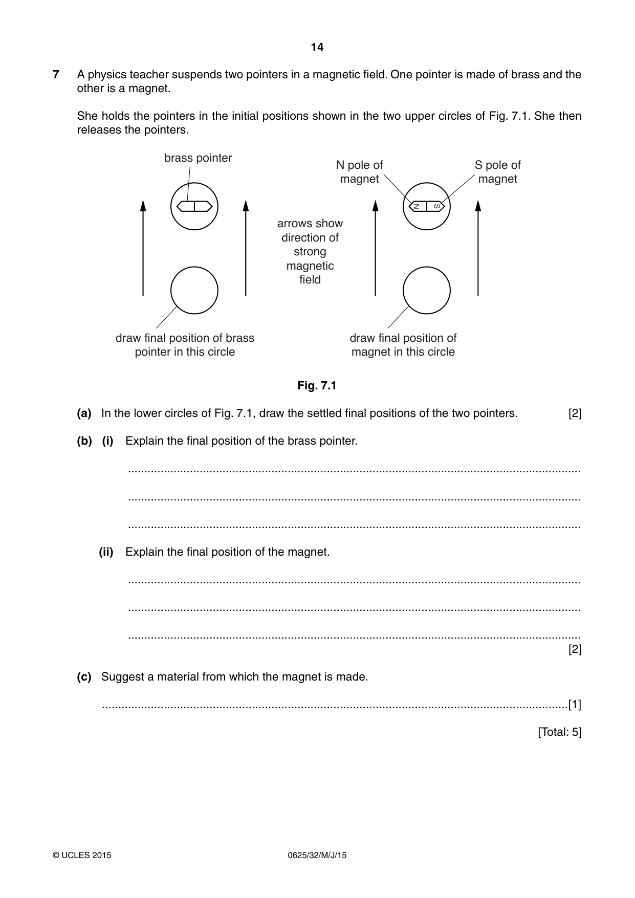 Cambridge IGCSE Physics 0625 2015 May/June Paper 3 · Variant 2 question paper, page 14 of 20