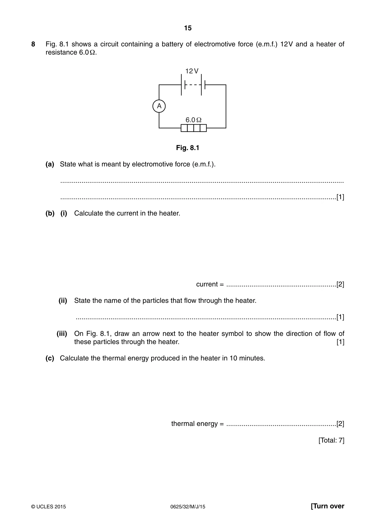 Cambridge IGCSE Physics 0625 2015 May/June Paper 3 · Variant 2 question paper, page 15 of 20