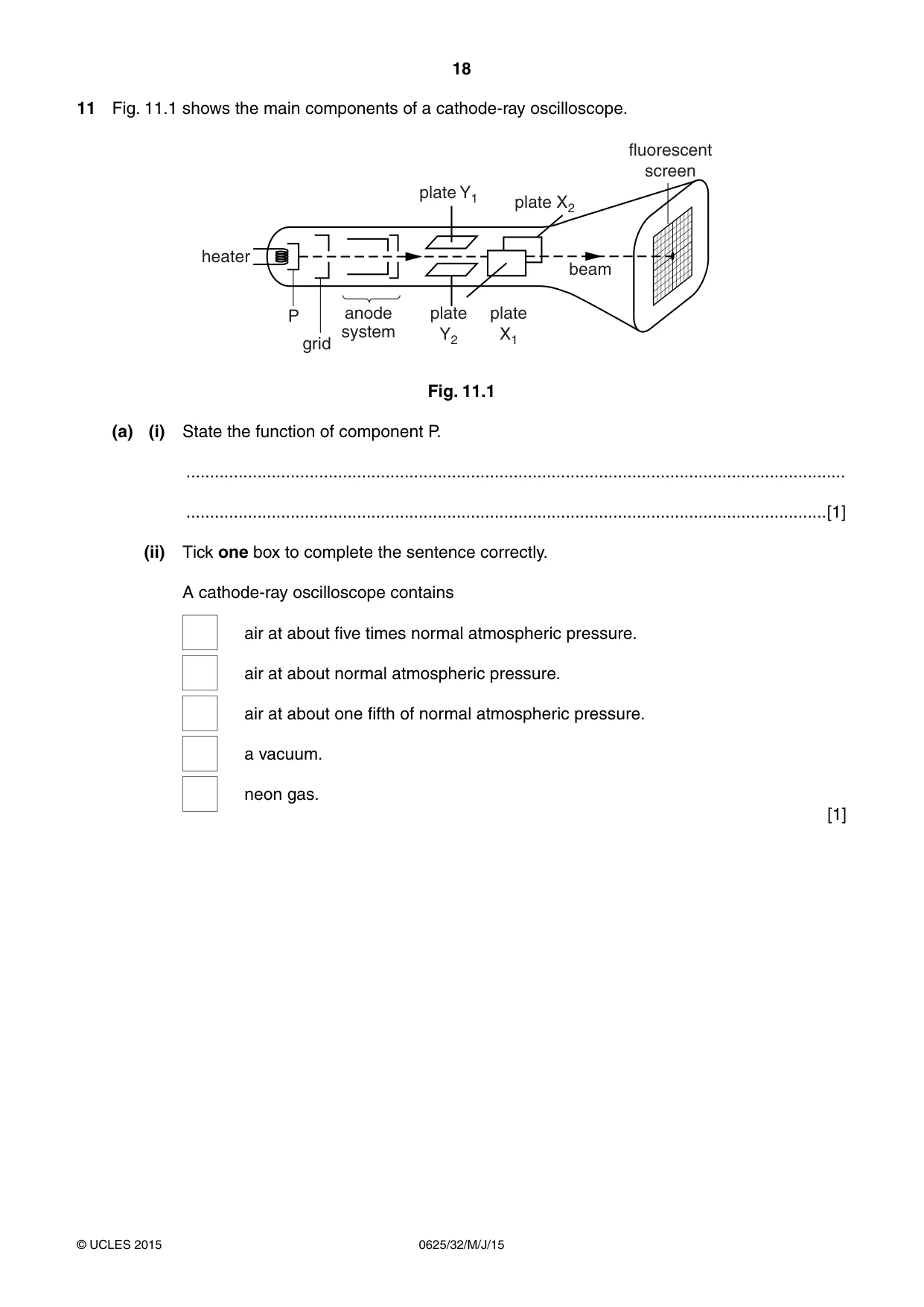 Cambridge IGCSE Physics 0625 2015 May/June Paper 3 · Variant 2 question paper, page 18 of 20