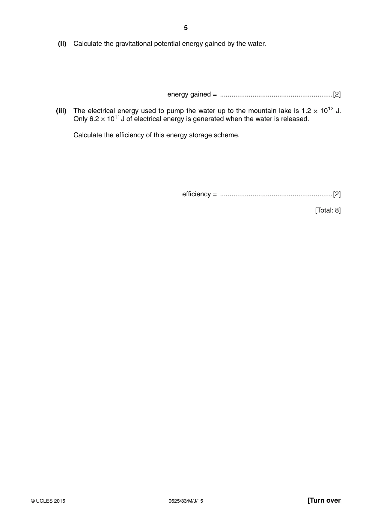 Cambridge IGCSE Physics 0625 2015 May/June Paper 3 · Variant 3 question paper, page 5 of 20