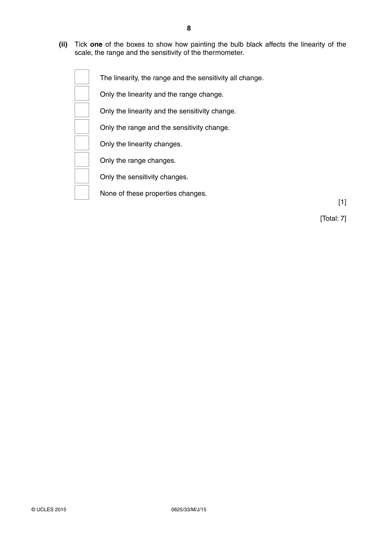 Cambridge IGCSE Physics 0625 2015 May/June Paper 3 · Variant 3 question paper, page 8 of 20