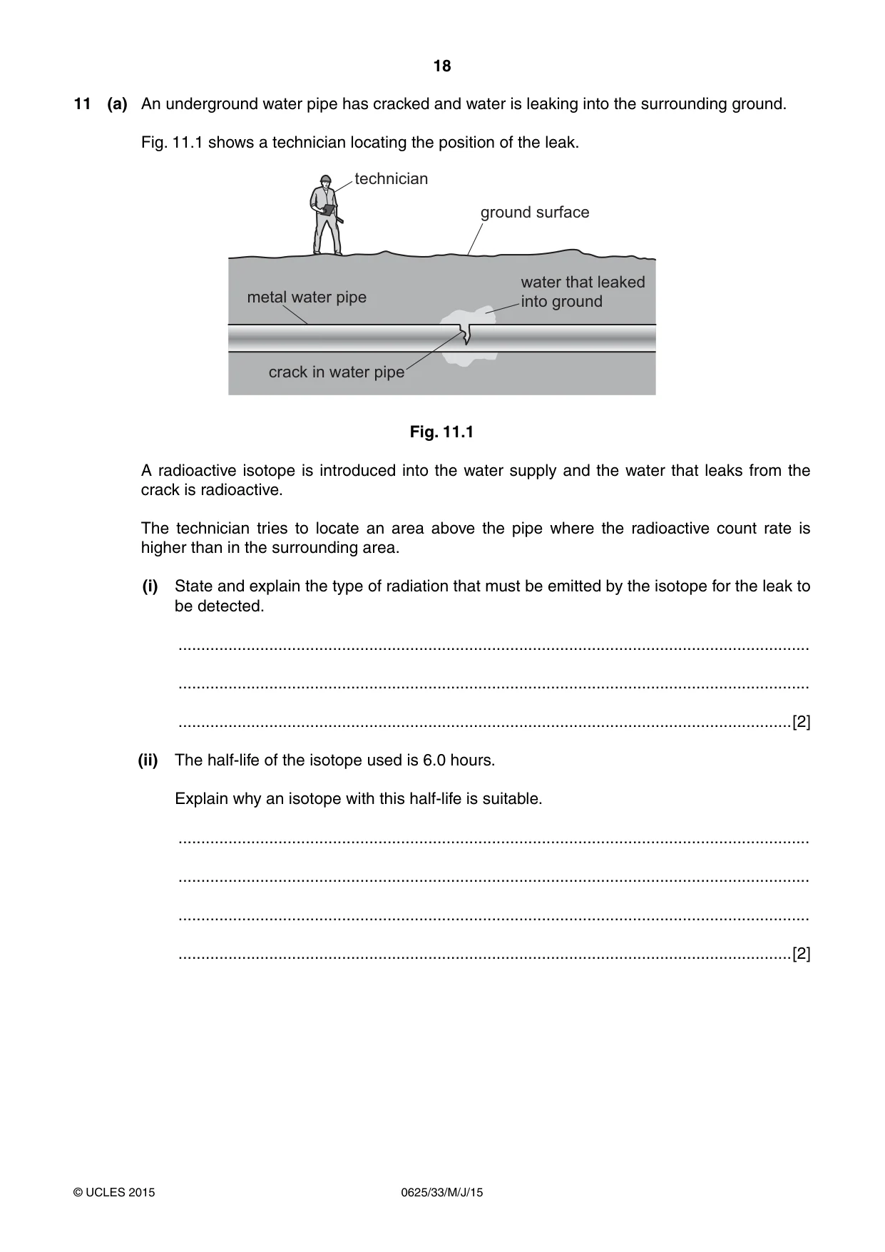 Cambridge IGCSE Physics 0625 2015 May/June Paper 3 · Variant 3 question paper, page 18 of 20