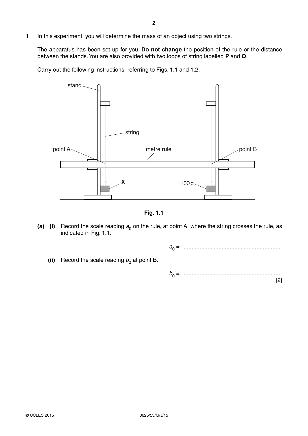 Cambridge IGCSE Physics 0625 2015 May/June Paper 5 · Variant 3 question paper, page 2 of 12