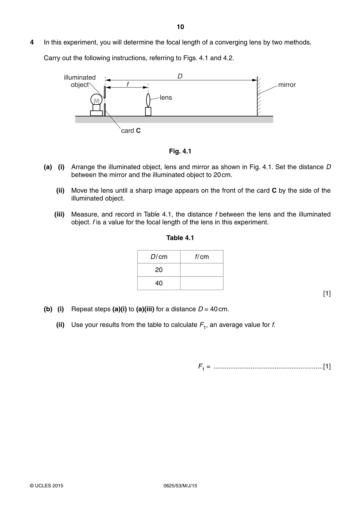 Cambridge IGCSE Physics 0625 2015 May/June Paper 5 · Variant 3 question paper, page 10 of 12