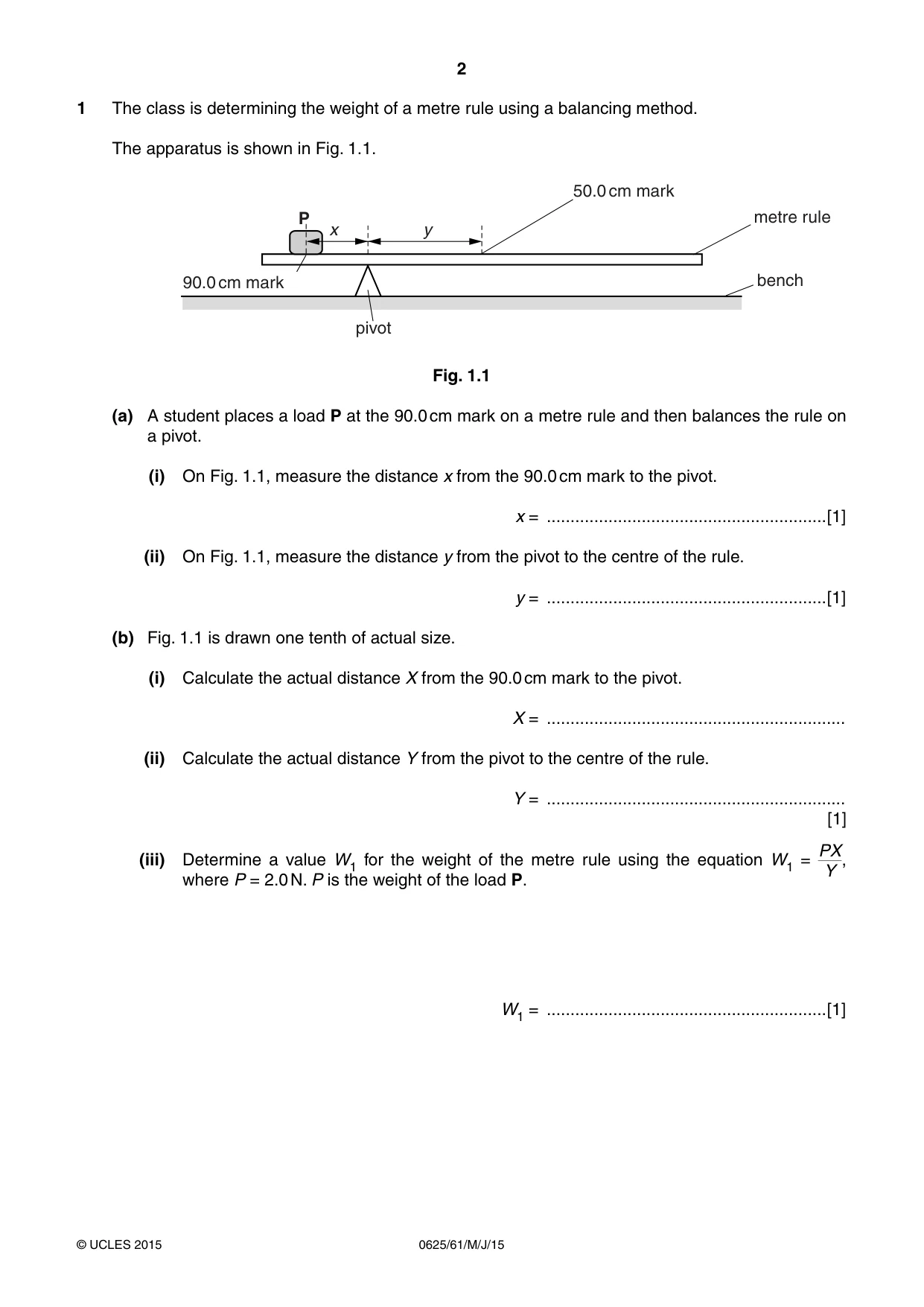 Cambridge IGCSE Physics 0625 2015 May/June Paper 6 · Variant 1 question paper, page 2 of 16
