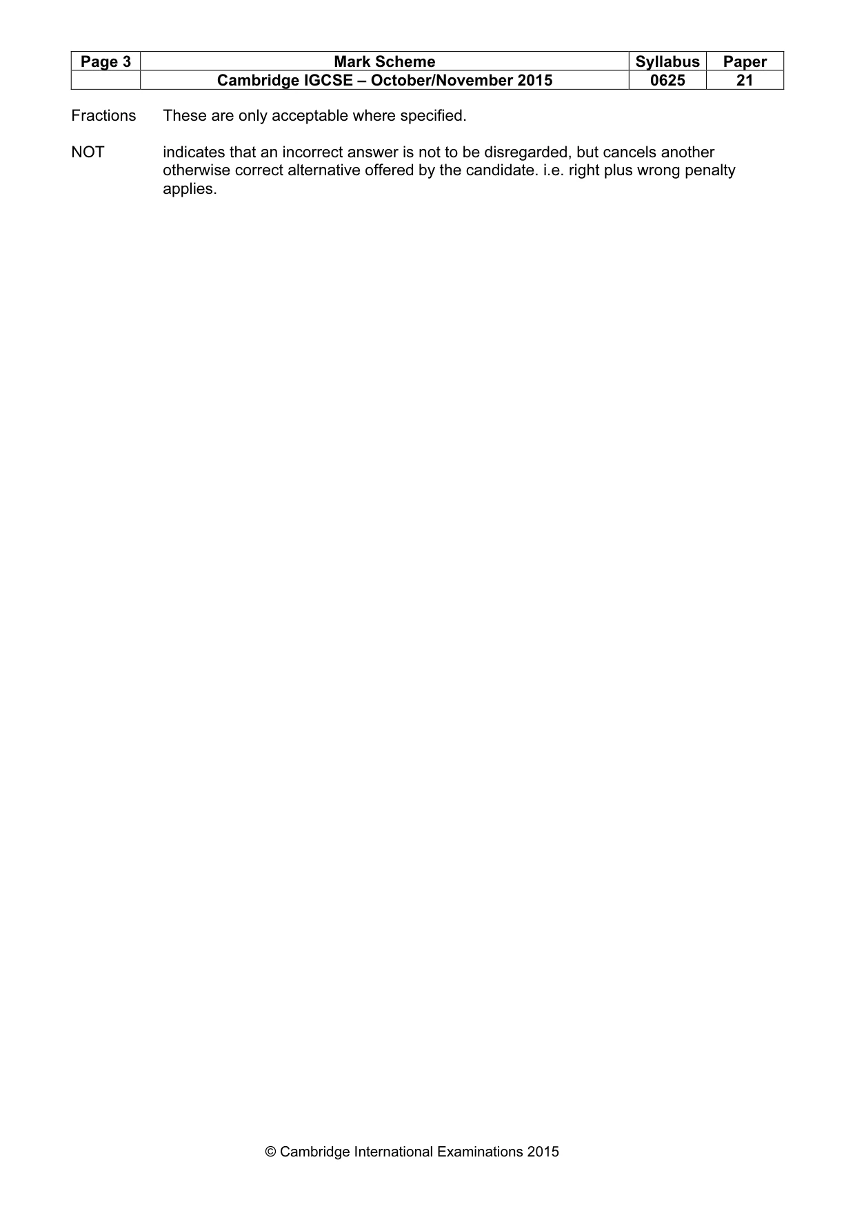 Mark scheme, page 3 of 7