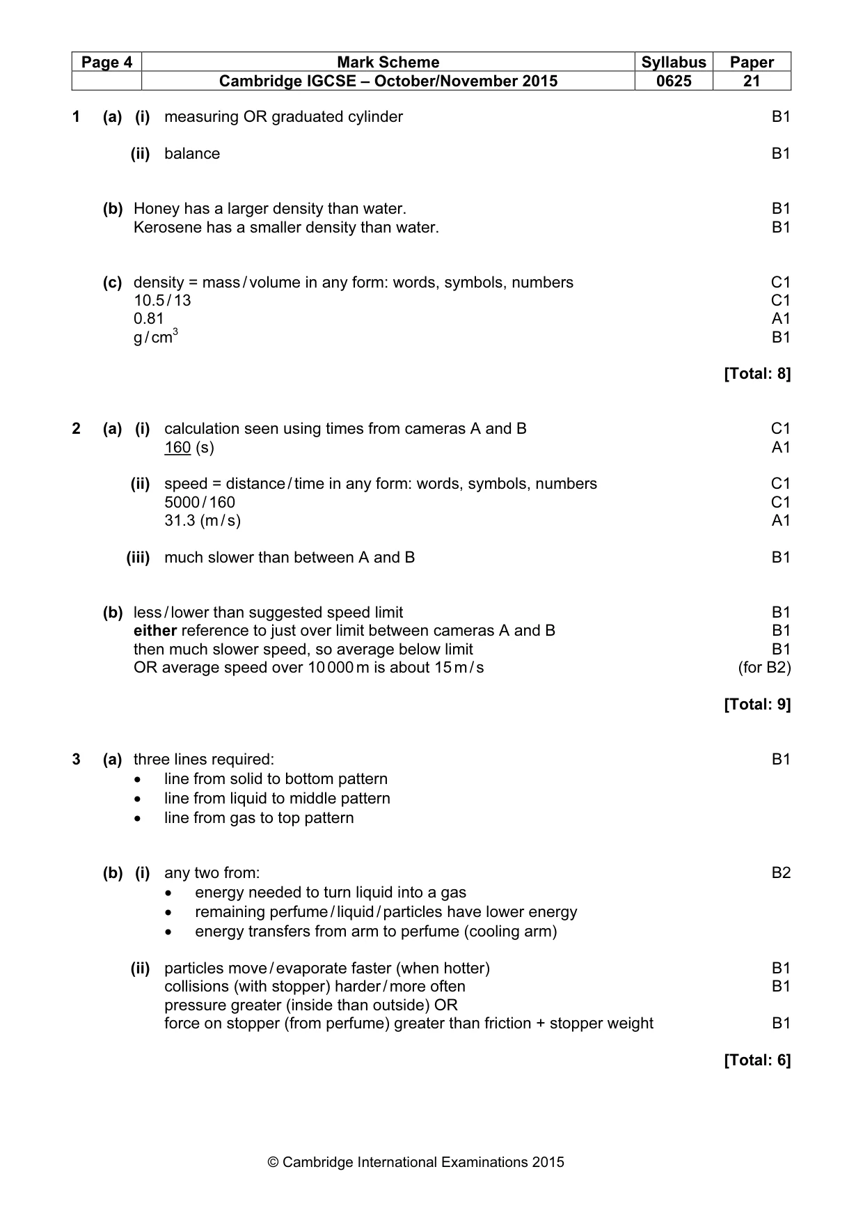Mark scheme, page 4 of 7