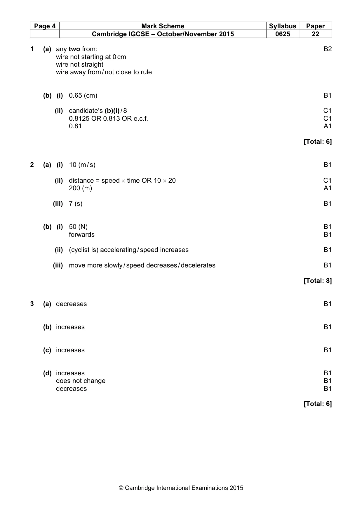 Mark scheme, page 4 of 7