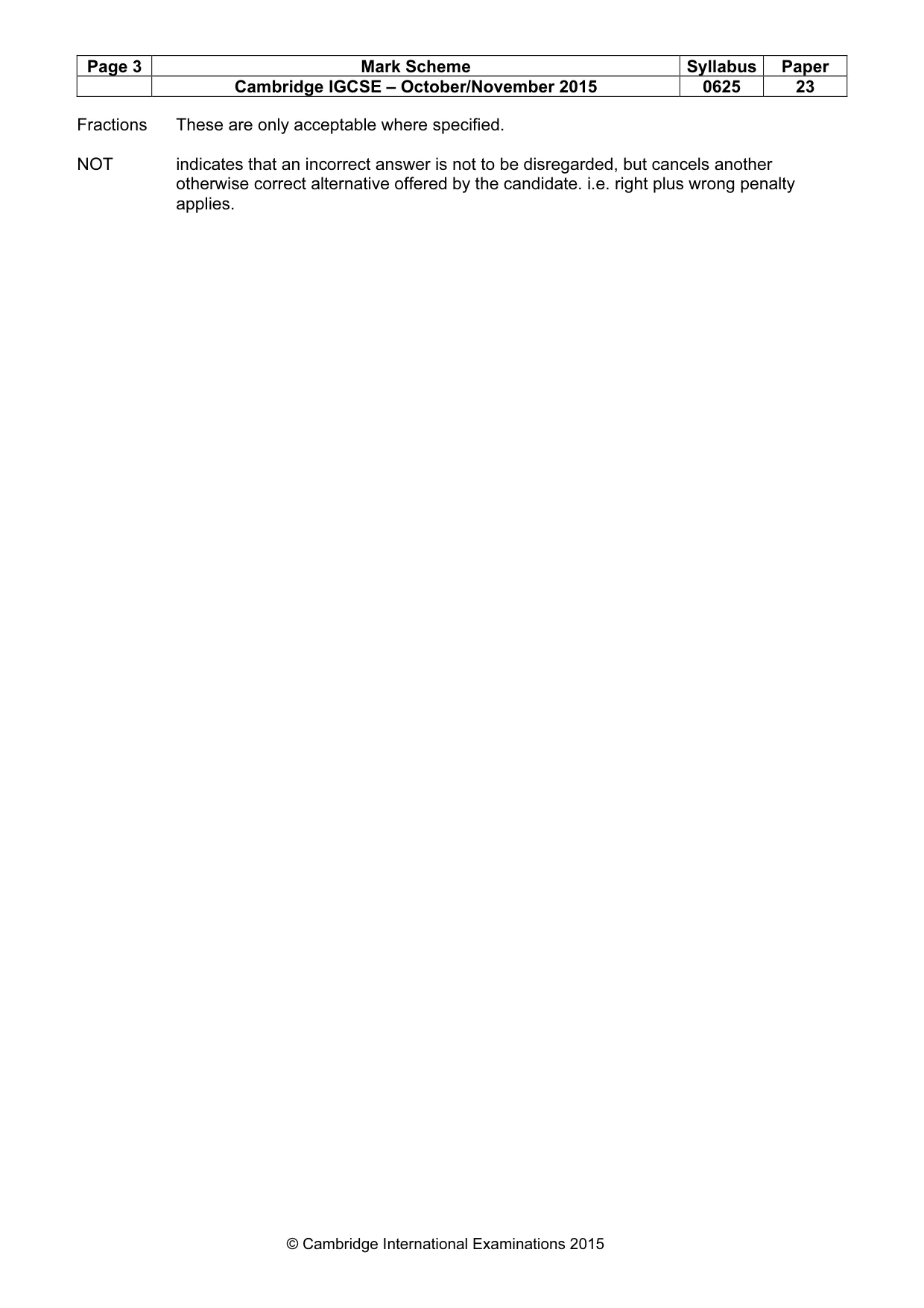 Mark scheme, page 3 of 7
