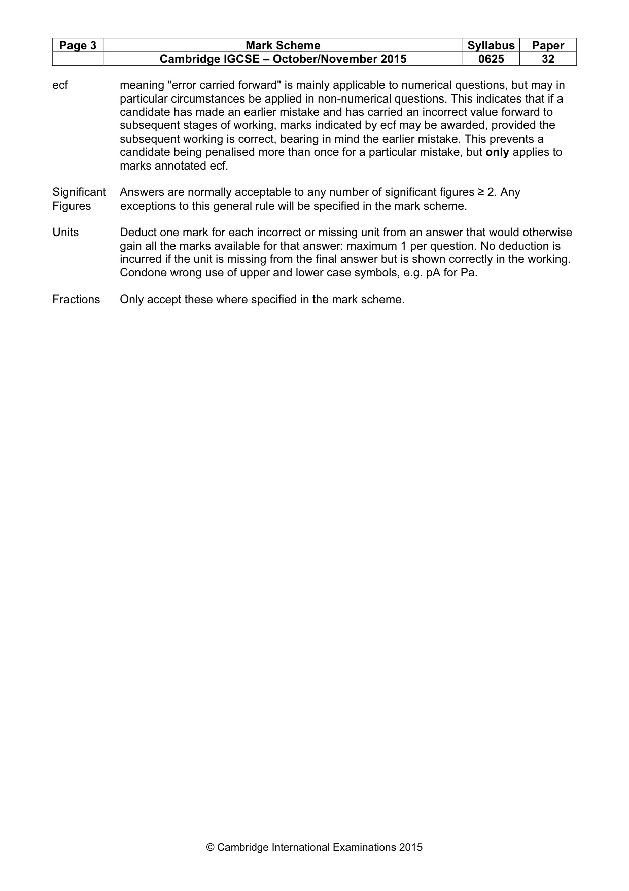 Mark scheme, page 3 of 7