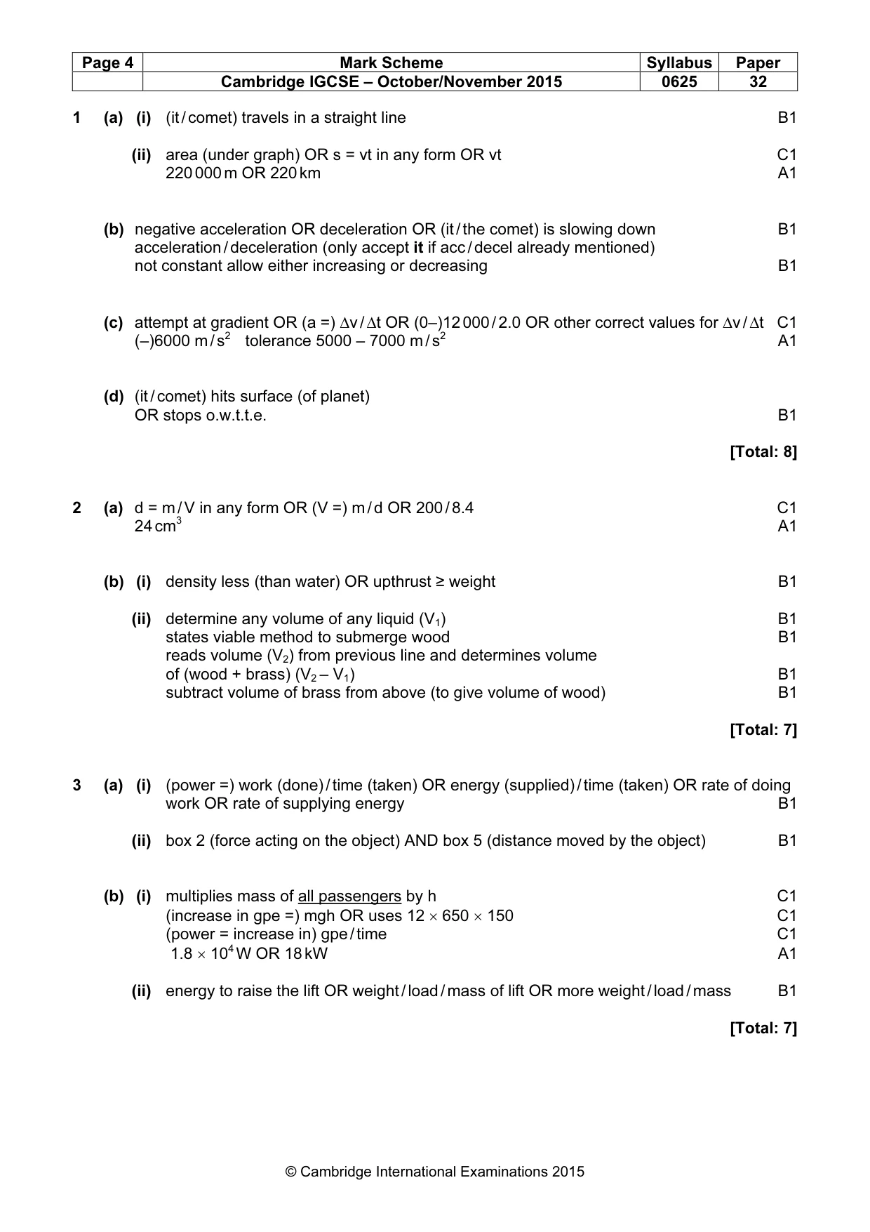 Mark scheme, page 4 of 7