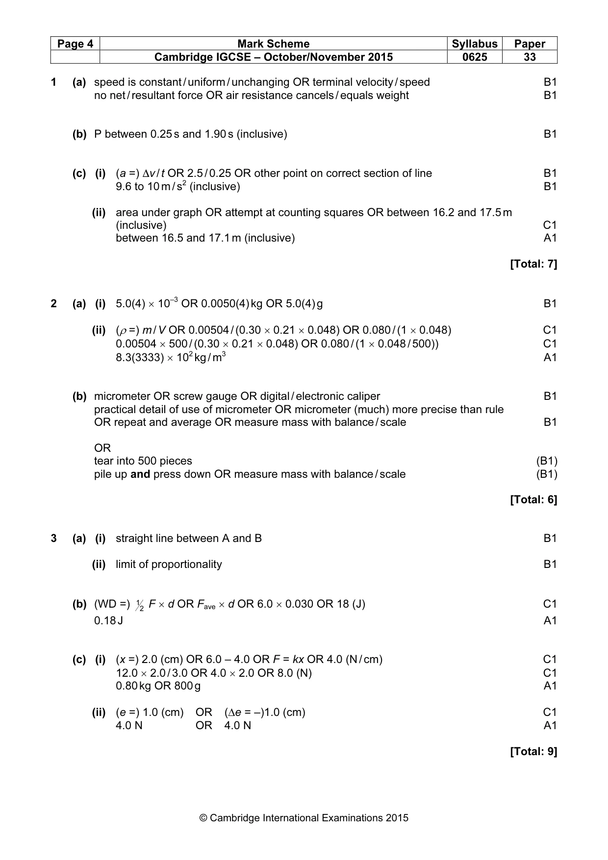 Mark scheme, page 4 of 7
