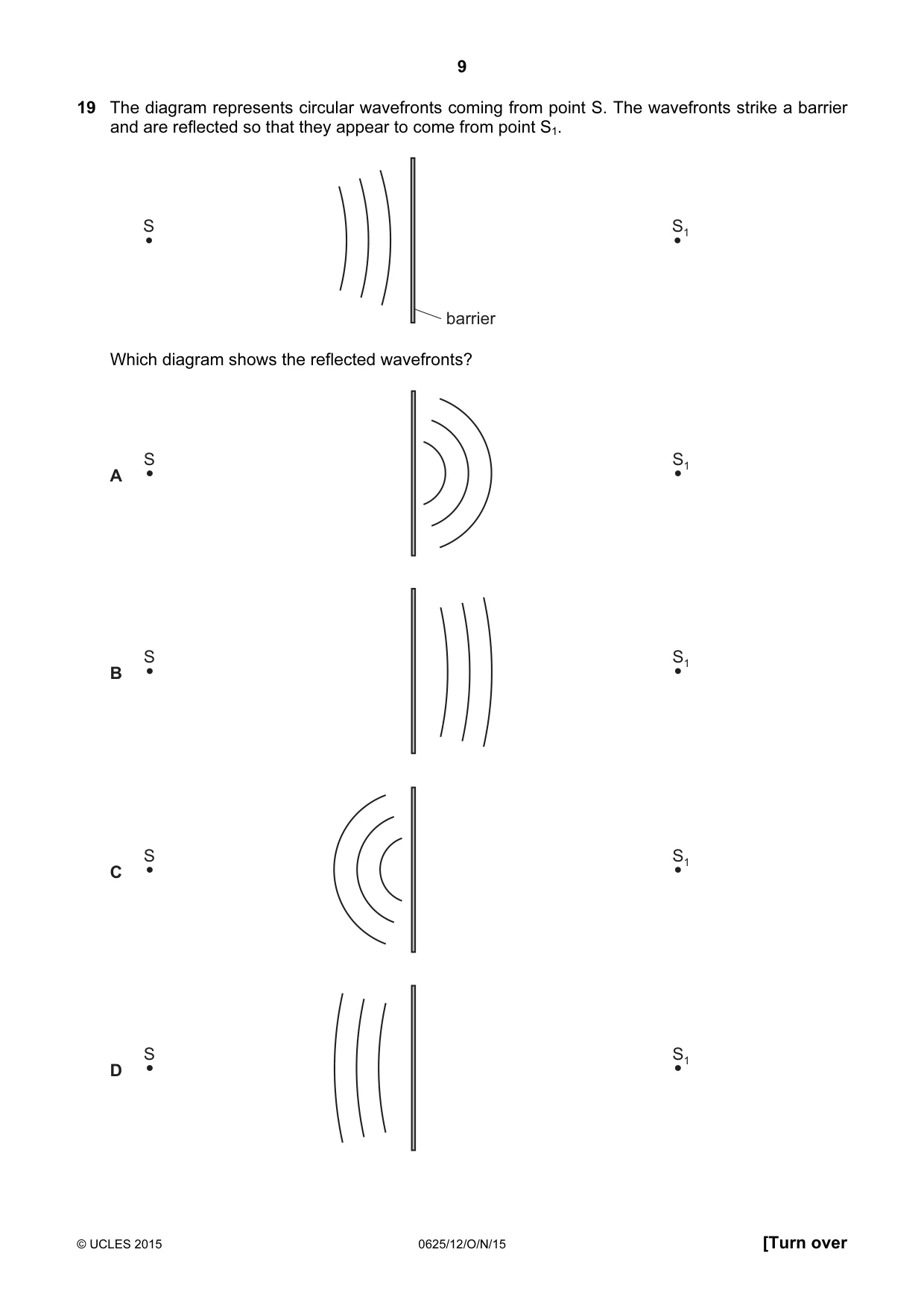 Cambridge IGCSE Physics 0625 2015 Oct/Nov Paper 1 · Variant 2 question paper, page 9 of 20