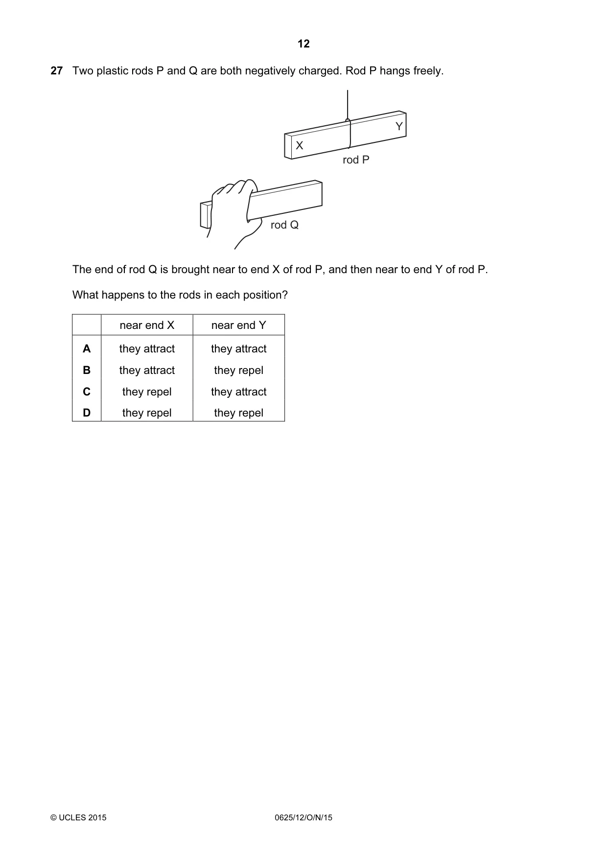 Cambridge IGCSE Physics 0625 2015 Oct/Nov Paper 1 · Variant 2 question paper, page 12 of 20