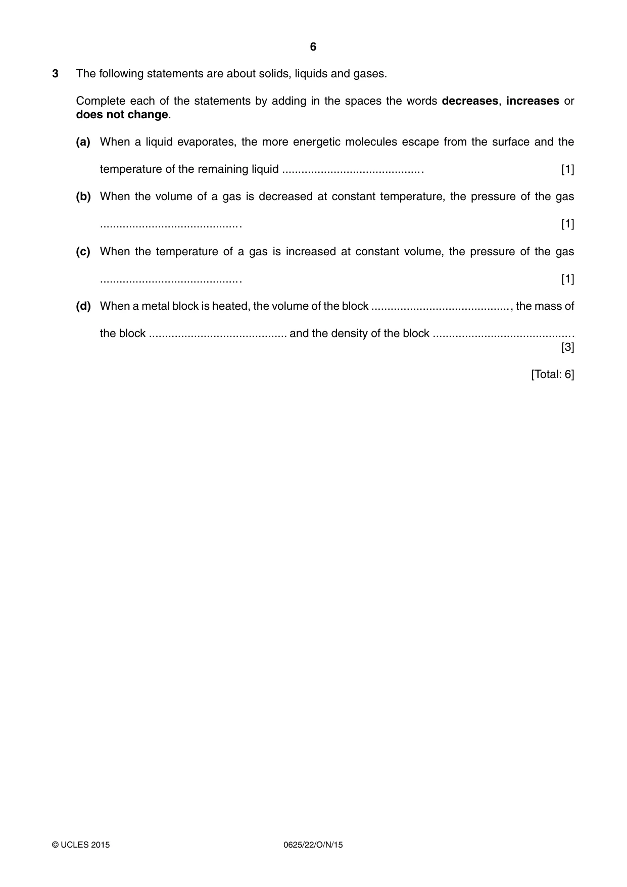 Cambridge IGCSE Physics 0625 2015 Oct/Nov Paper 2 · Variant 2 question paper, page 6 of 20