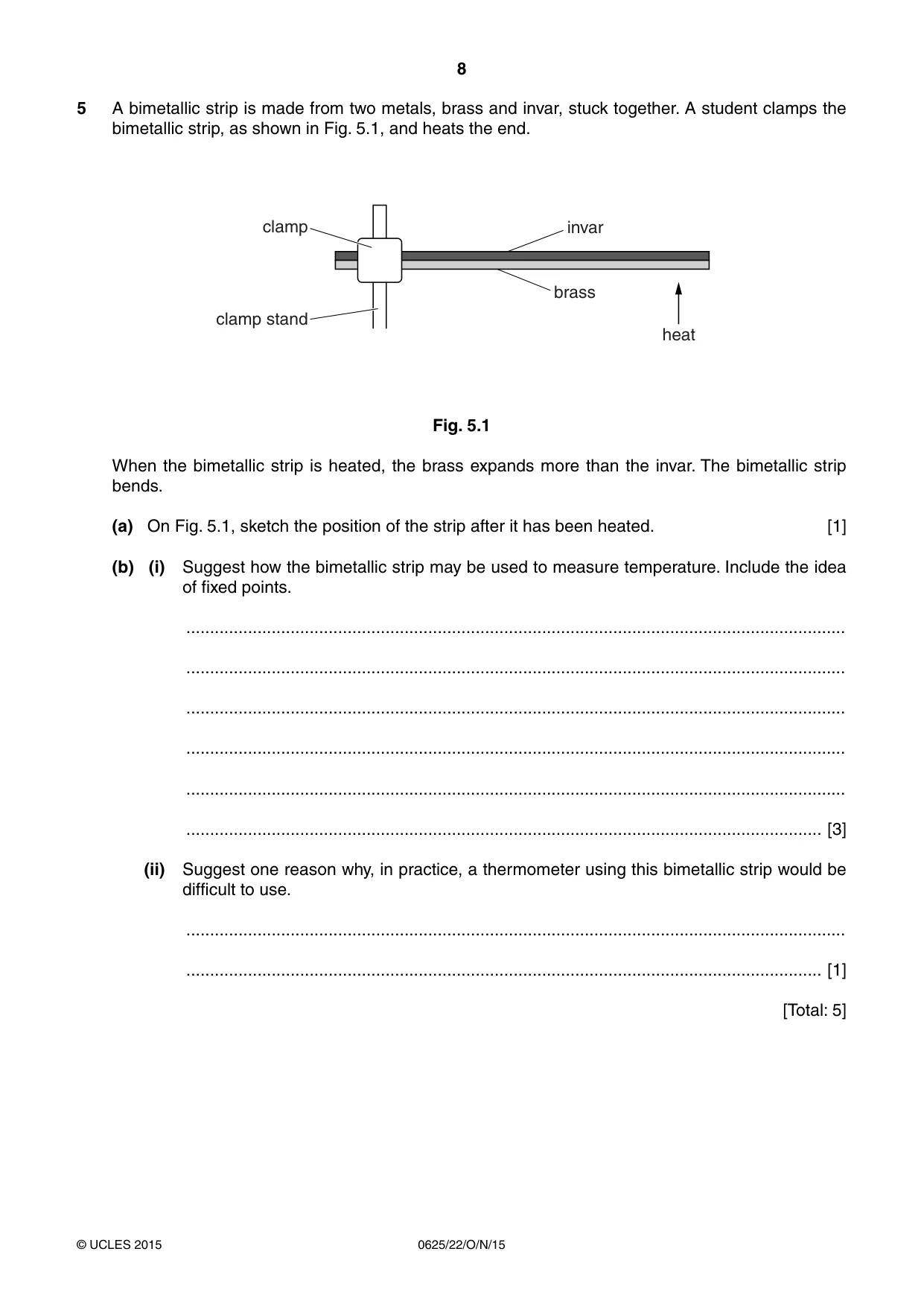 Cambridge IGCSE Physics 0625 2015 Oct/Nov Paper 2 · Variant 2 question paper, page 8 of 20