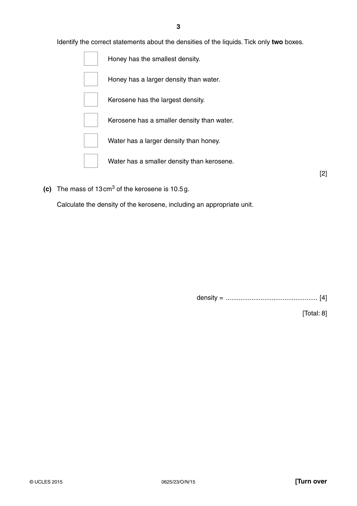Cambridge IGCSE Physics 0625 2015 Oct/Nov Paper 2 · Variant 3 question paper, page 3 of 24
