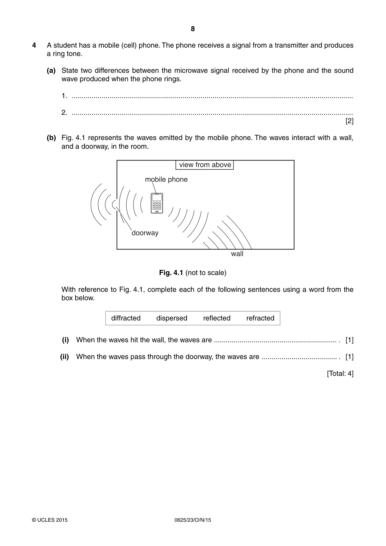 Cambridge IGCSE Physics 0625 2015 Oct/Nov Paper 2 · Variant 3 question paper, page 8 of 24