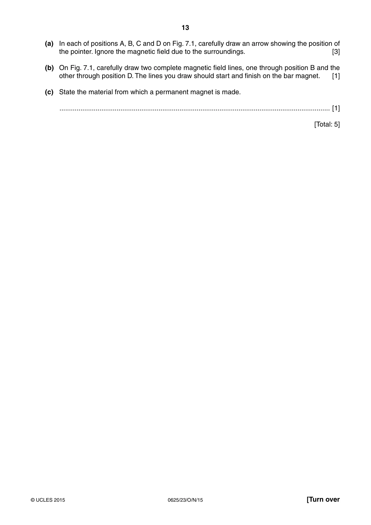Cambridge IGCSE Physics 0625 2015 Oct/Nov Paper 2 · Variant 3 question paper, page 13 of 24