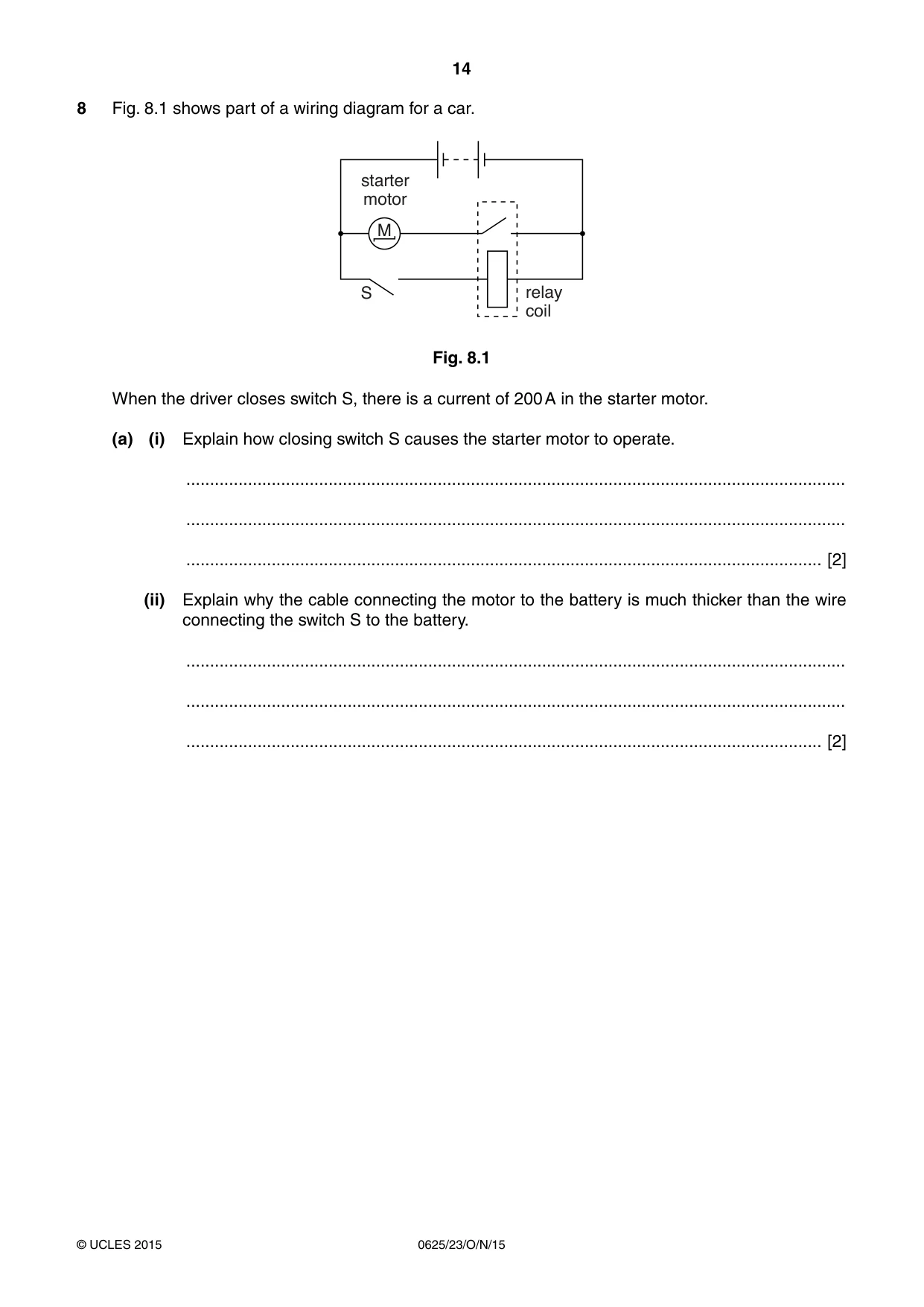 Cambridge IGCSE Physics 0625 2015 Oct/Nov Paper 2 · Variant 3 question paper, page 14 of 24