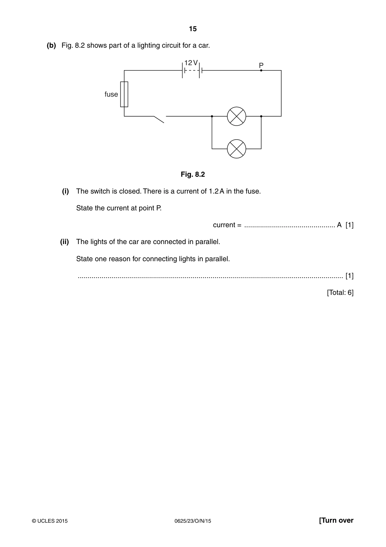 Cambridge IGCSE Physics 0625 2015 Oct/Nov Paper 2 · Variant 3 question paper, page 15 of 24