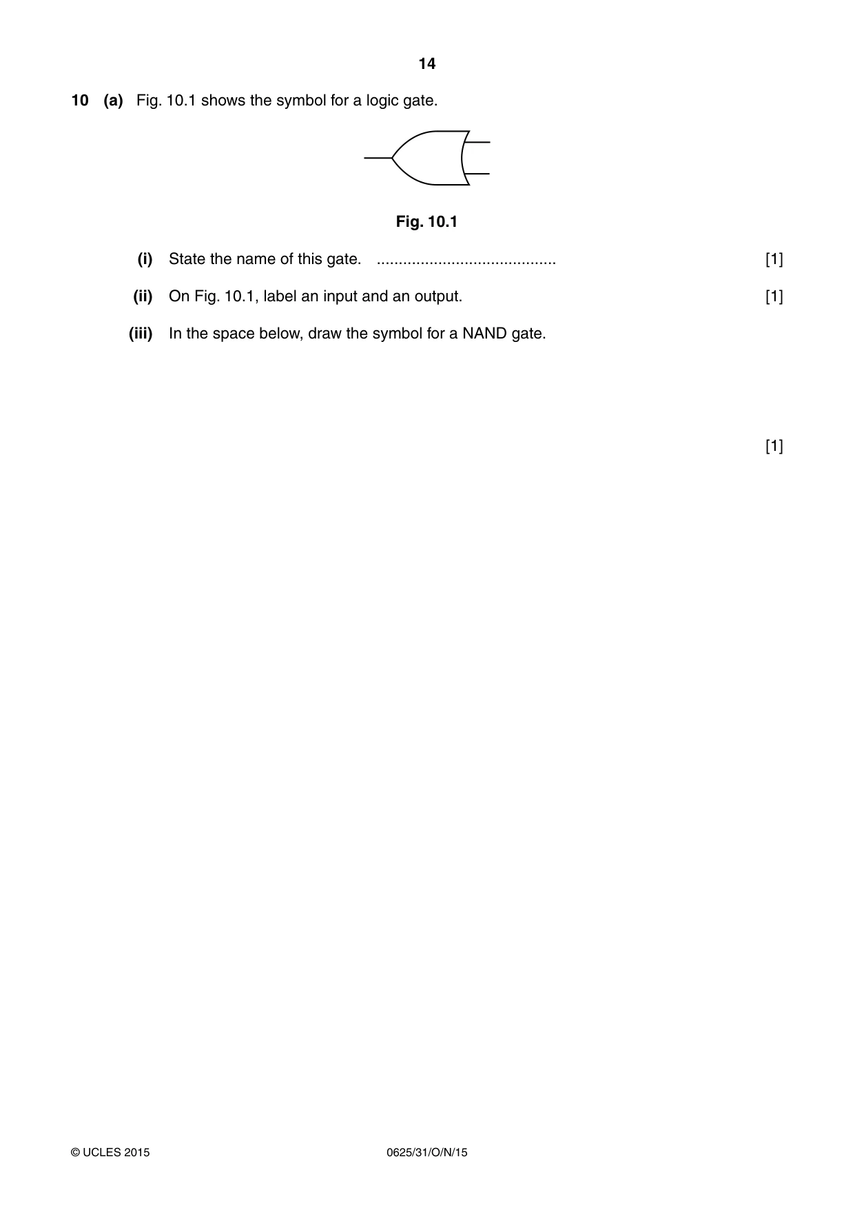 Cambridge IGCSE Physics 0625 2015 Oct/Nov Paper 3 · Variant 1 question paper, page 14 of 16