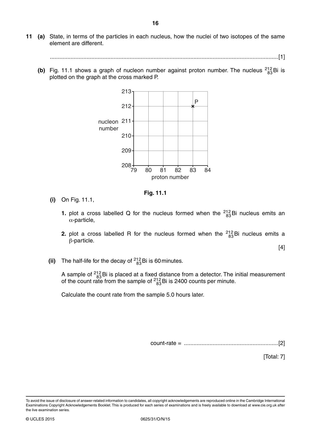 Cambridge IGCSE Physics 0625 2015 Oct/Nov Paper 3 · Variant 1 question paper, page 16 of 16