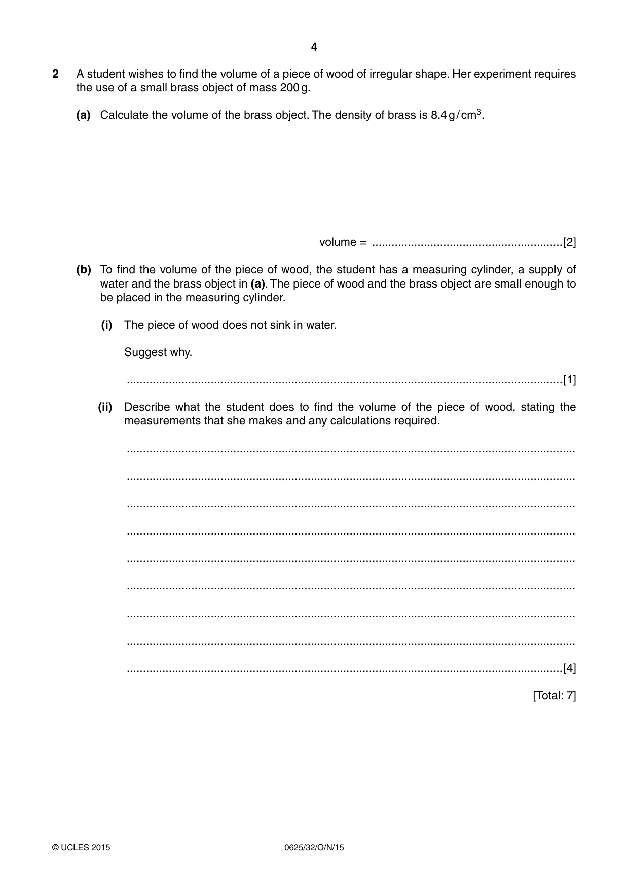 Cambridge IGCSE Physics 0625 2015 Oct/Nov Paper 3 · Variant 2 question paper, page 4 of 20