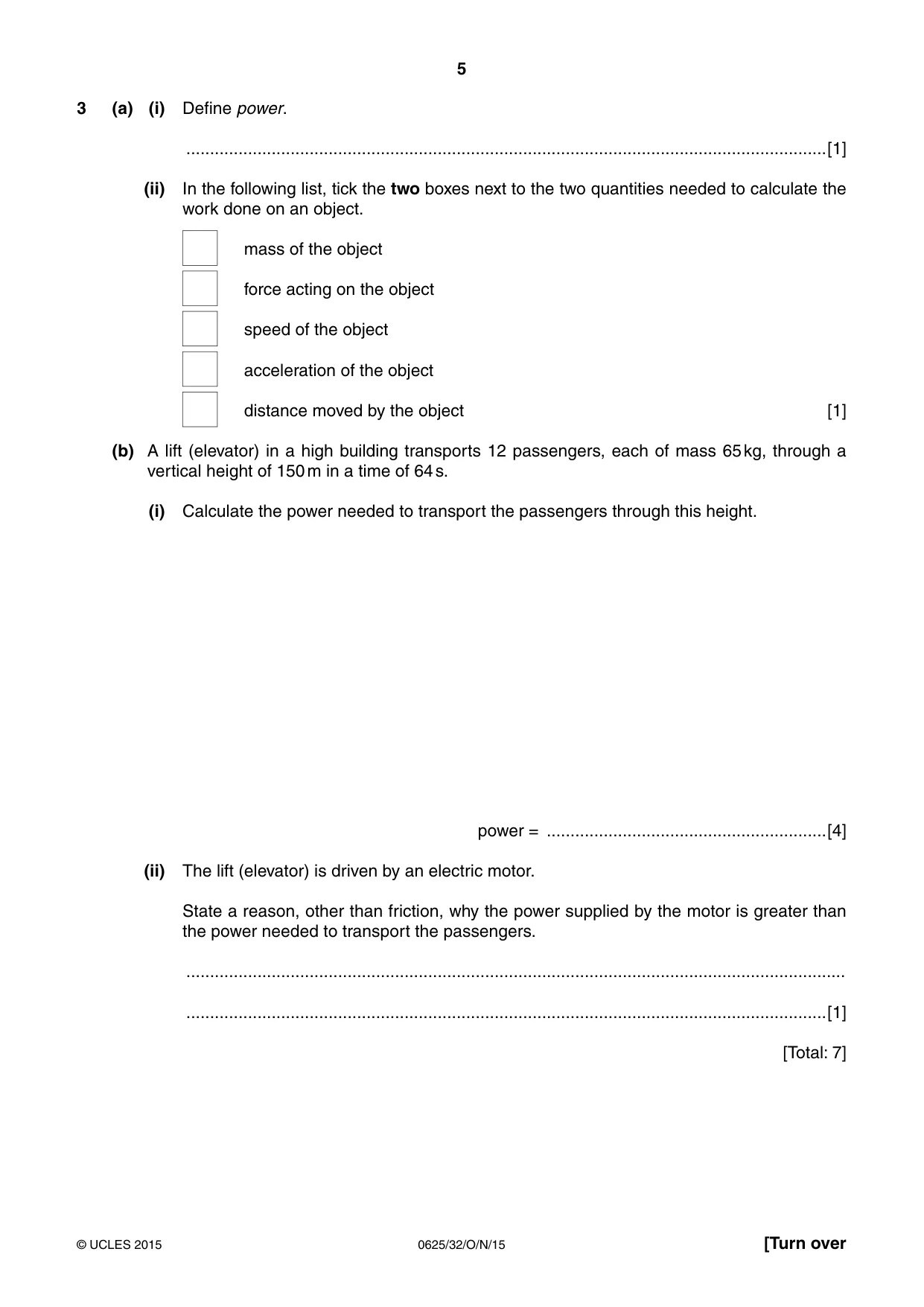 Cambridge IGCSE Physics 0625 2015 Oct/Nov Paper 3 · Variant 2 question paper, page 5 of 20