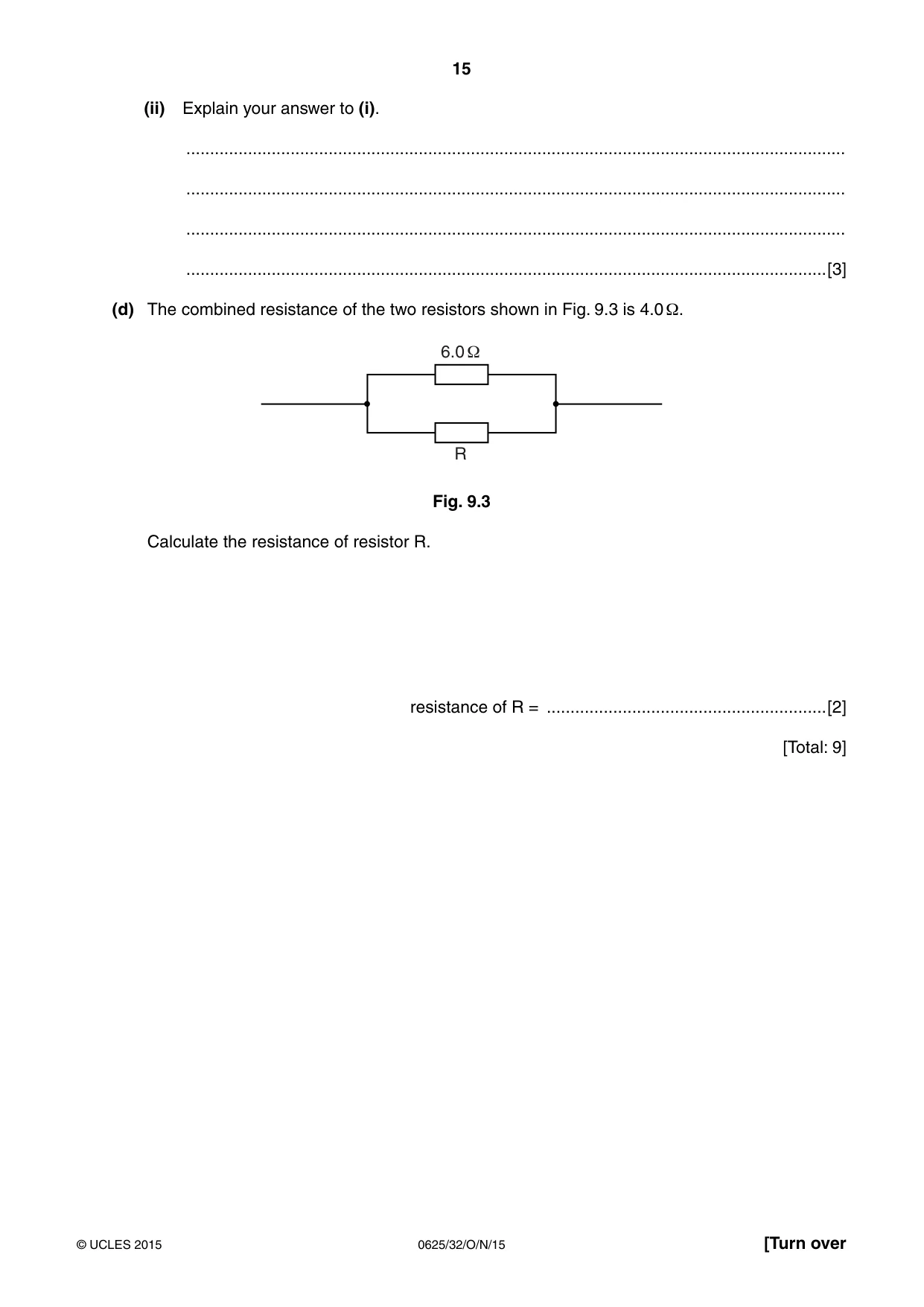 Cambridge IGCSE Physics 0625 2015 Oct/Nov Paper 3 · Variant 2 question paper, page 15 of 20