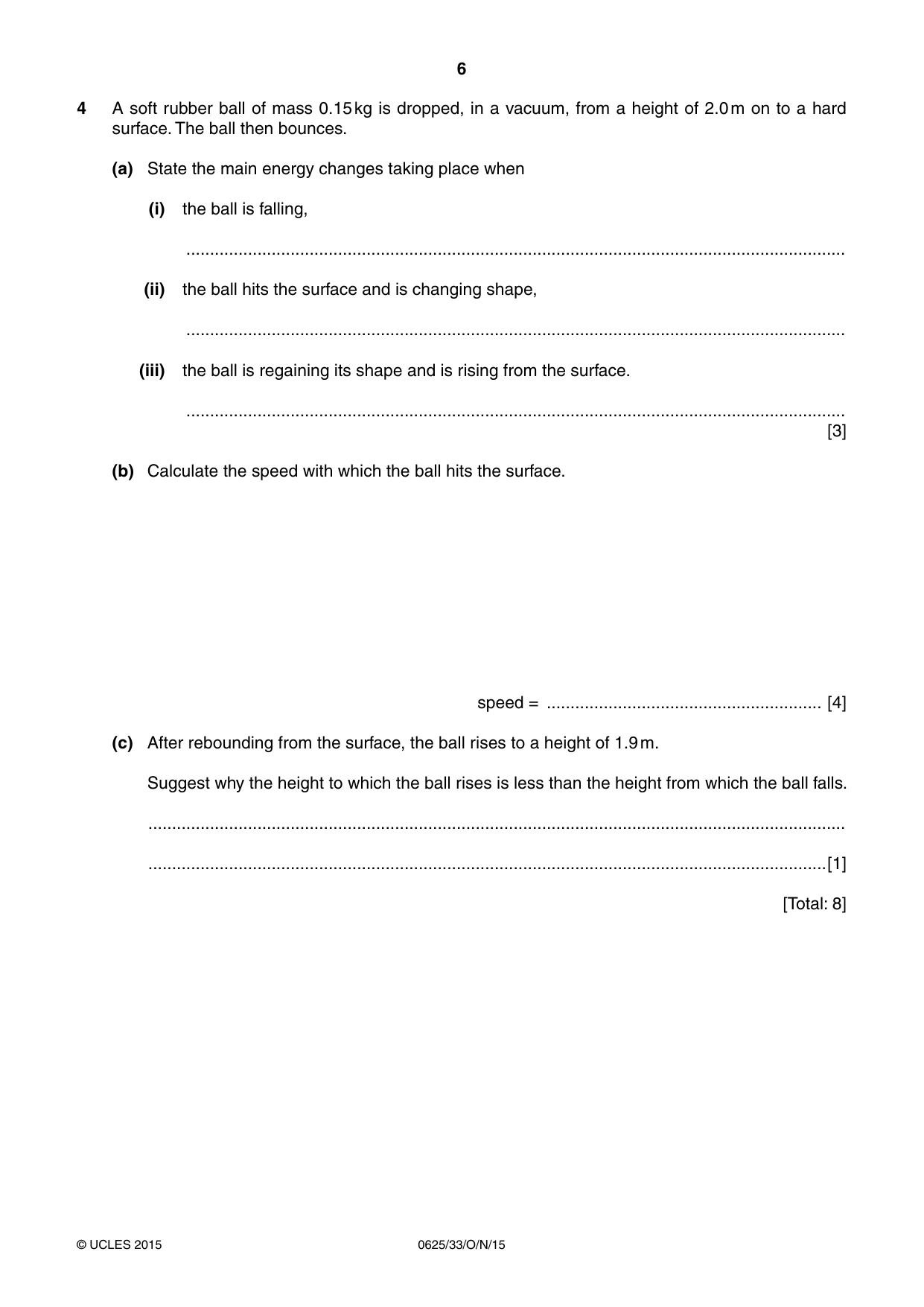 Cambridge IGCSE Physics 0625 2015 Oct/Nov Paper 3 · Variant 3 question paper, page 6 of 16