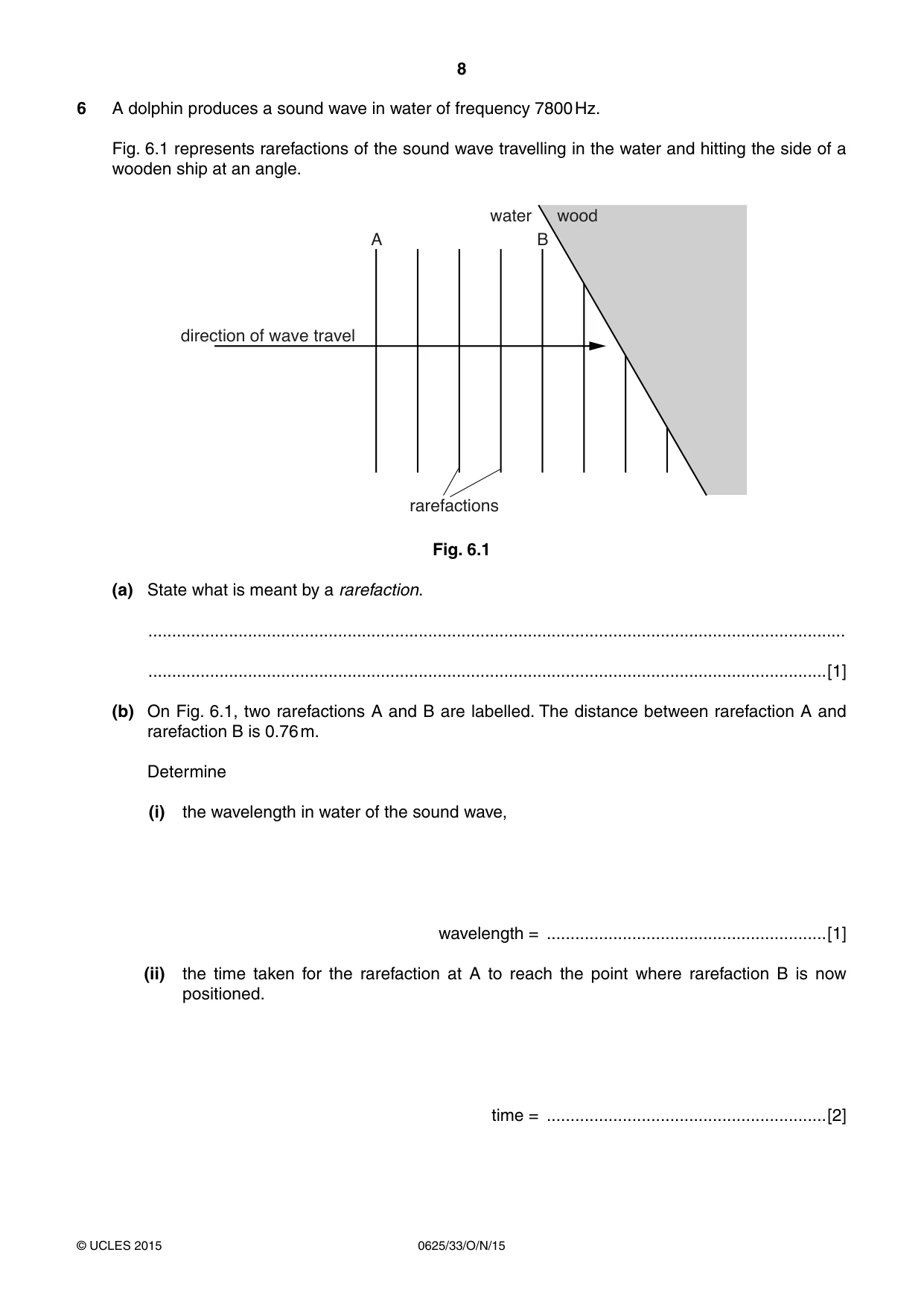 Cambridge IGCSE Physics 0625 2015 Oct/Nov Paper 3 · Variant 3 question paper, page 8 of 16