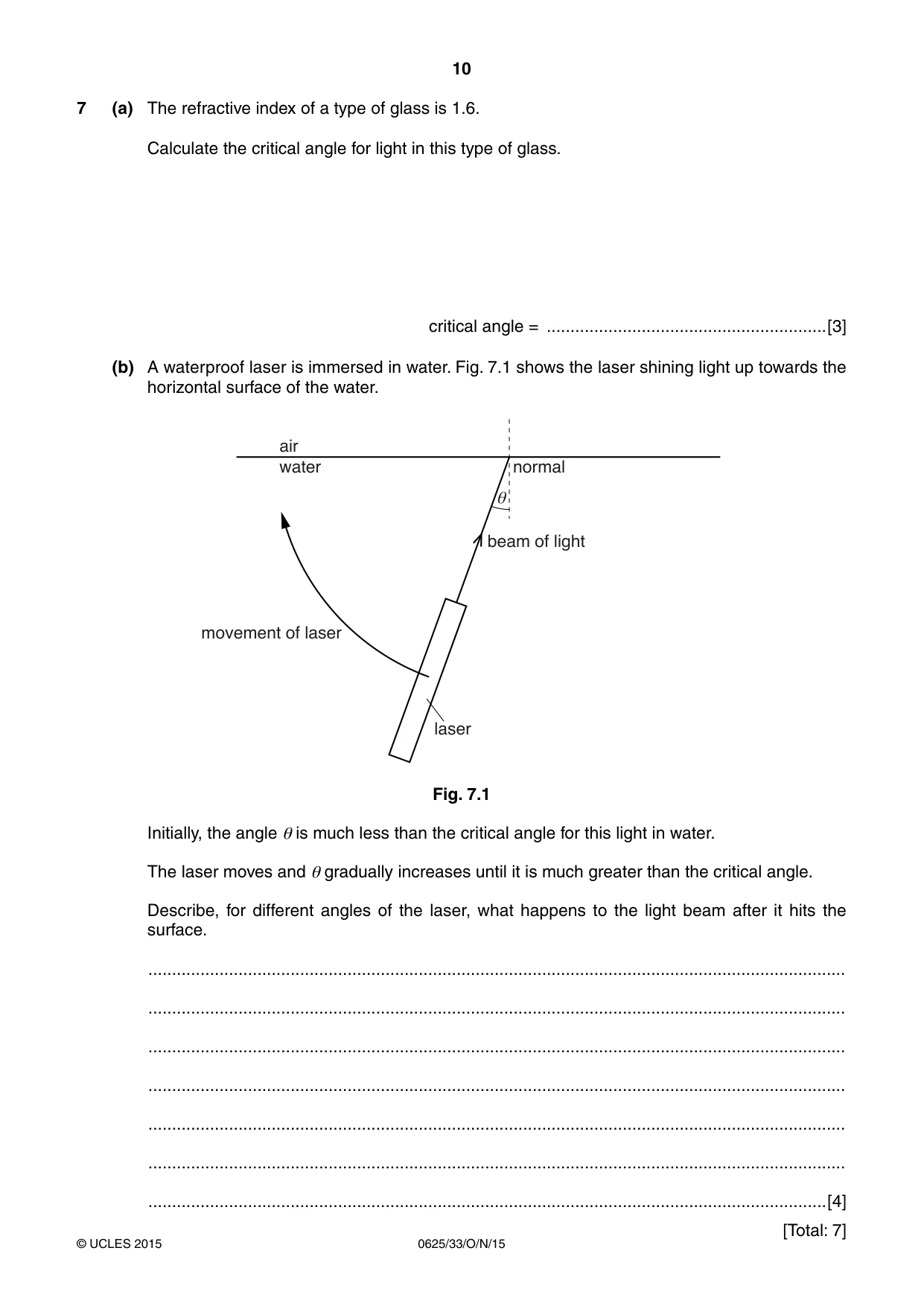 Cambridge IGCSE Physics 0625 2015 Oct/Nov Paper 3 · Variant 3 question paper, page 10 of 16