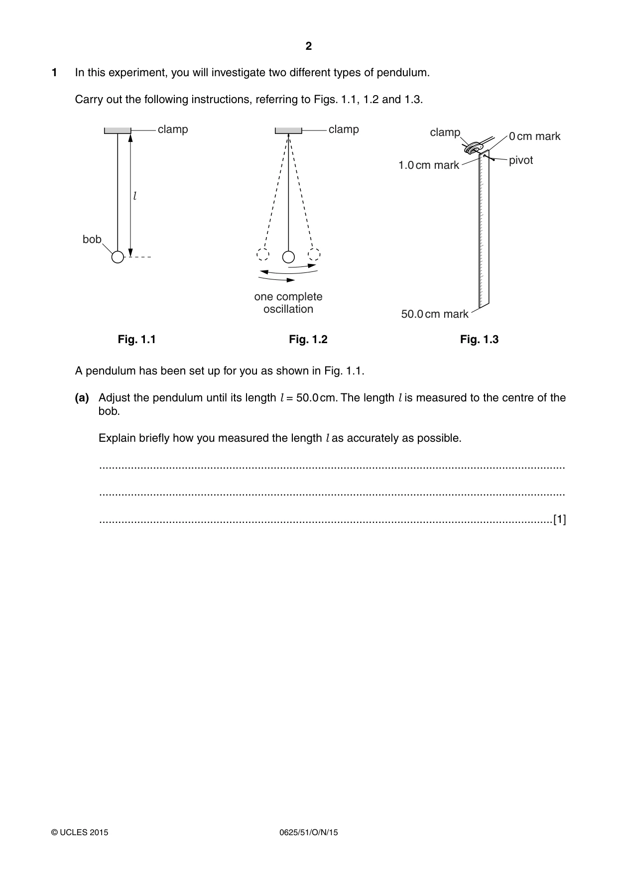 Cambridge IGCSE Physics 0625 2015 Oct/Nov Paper 5 · Variant 1 question paper, page 2 of 12