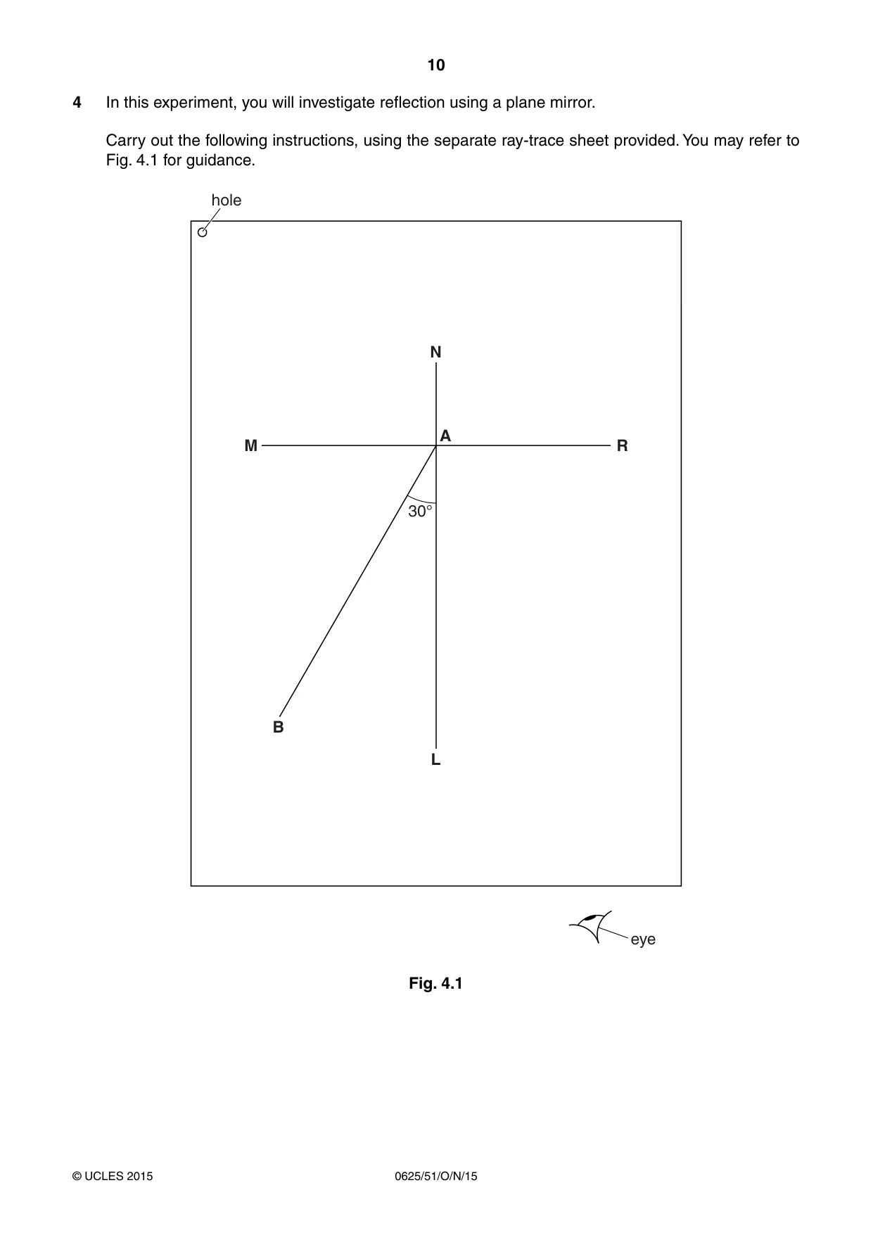Cambridge IGCSE Physics 0625 2015 Oct/Nov Paper 5 · Variant 1 question paper, page 10 of 12